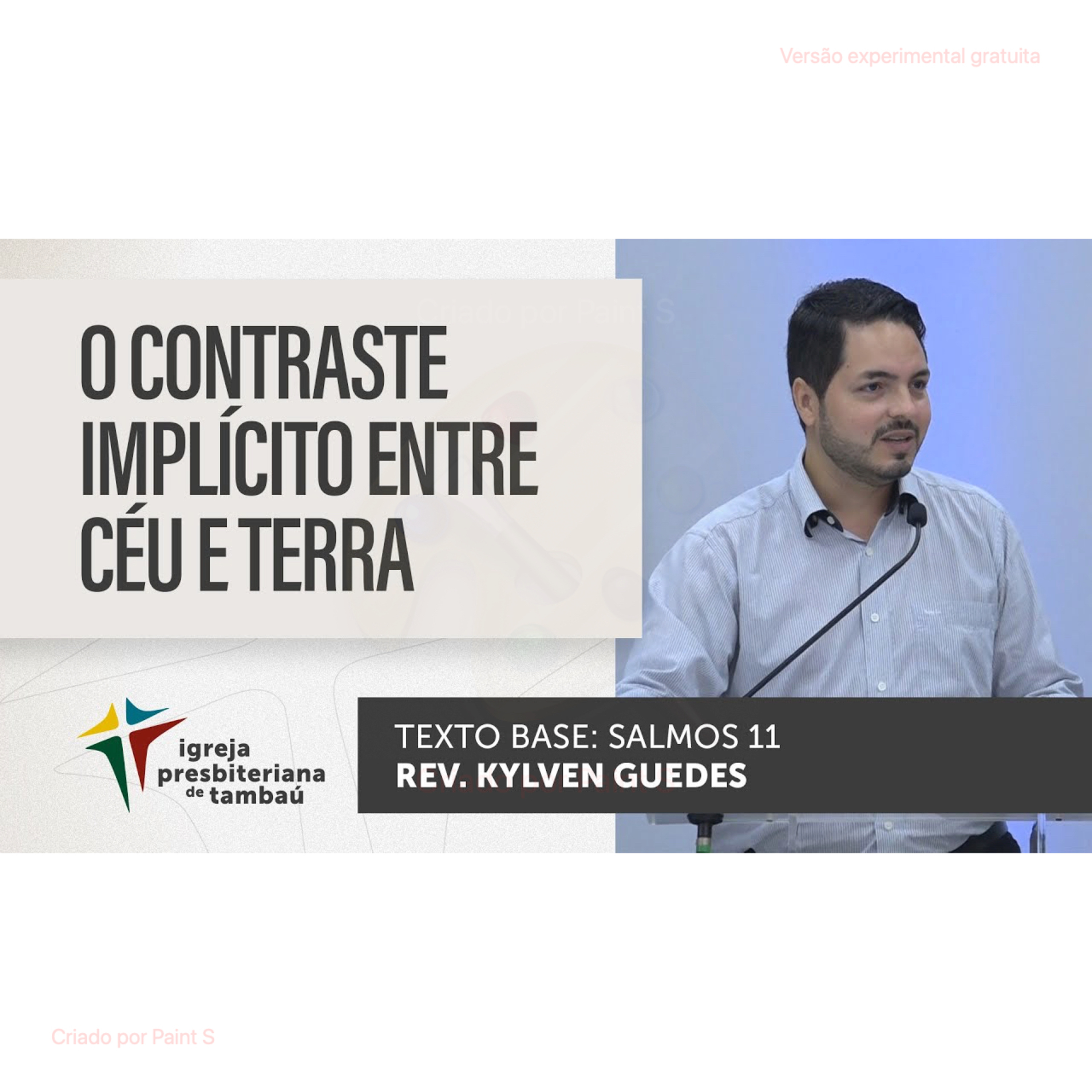 O contraste implícito entre céu e terra - Sl 11 - Por Rev. Kylven Guedes - em 28/05/2023 18h episode artwork