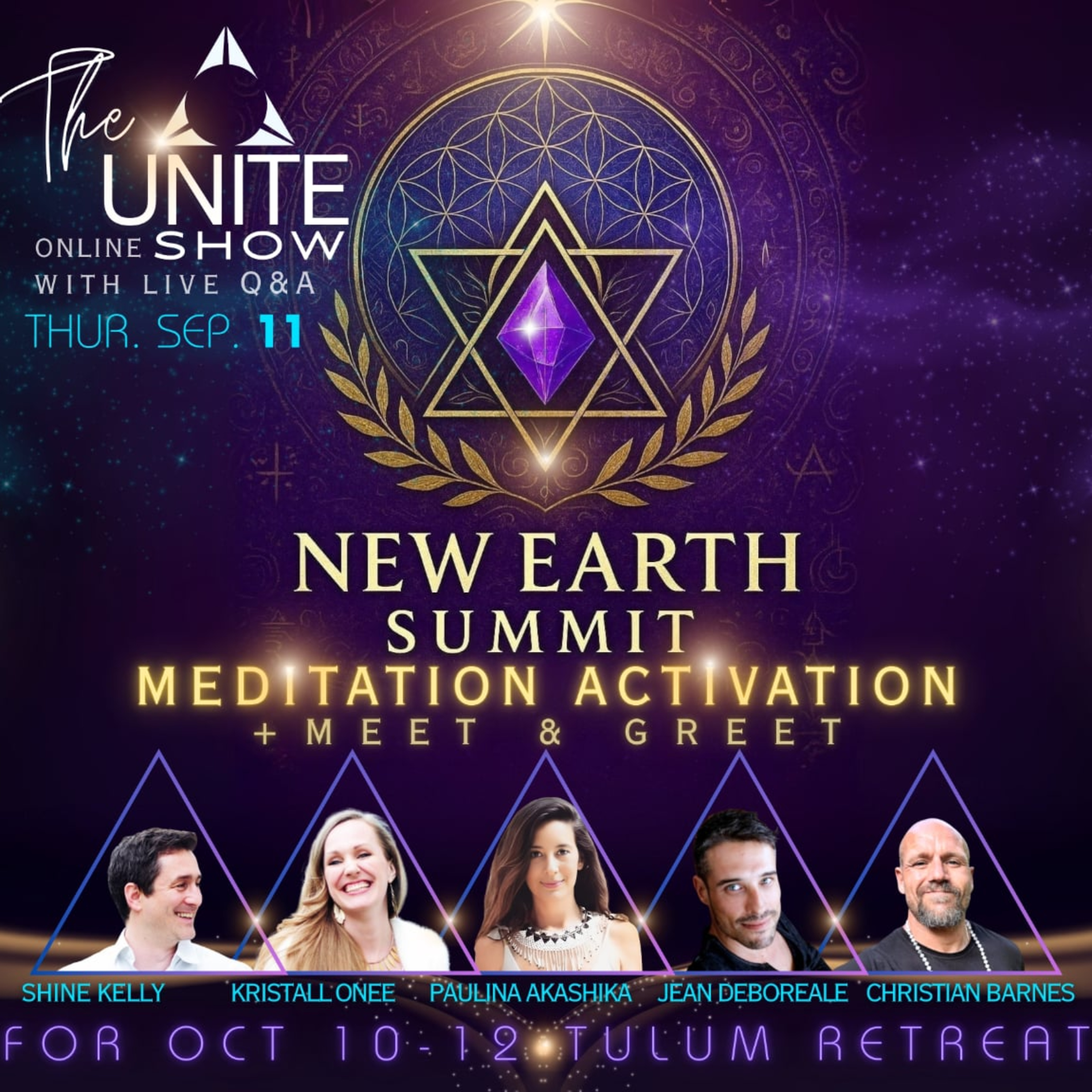 New Earth Summit Online Meditation, Meet & Greet + Q&A for Tulum Retreat Oct 10-12 episode artwork