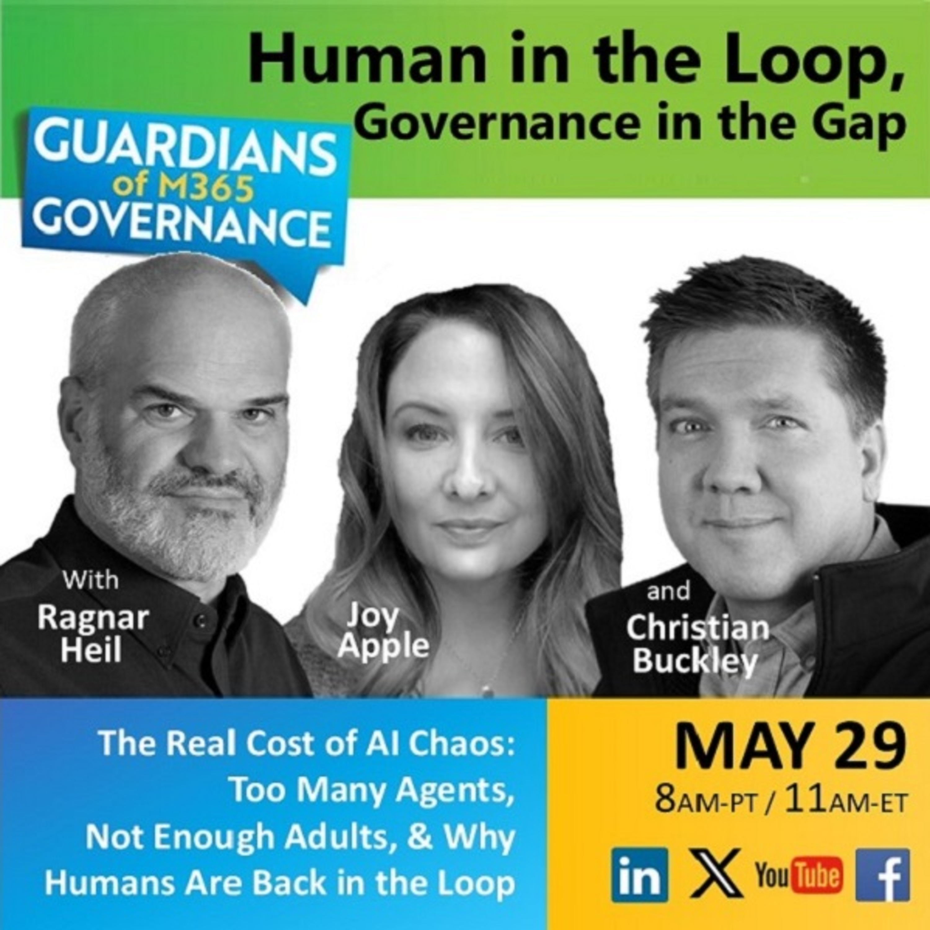 Agent 365, Shadow AI & the Human in the Loop | Guardians of M365 Governance #29 episode artwork