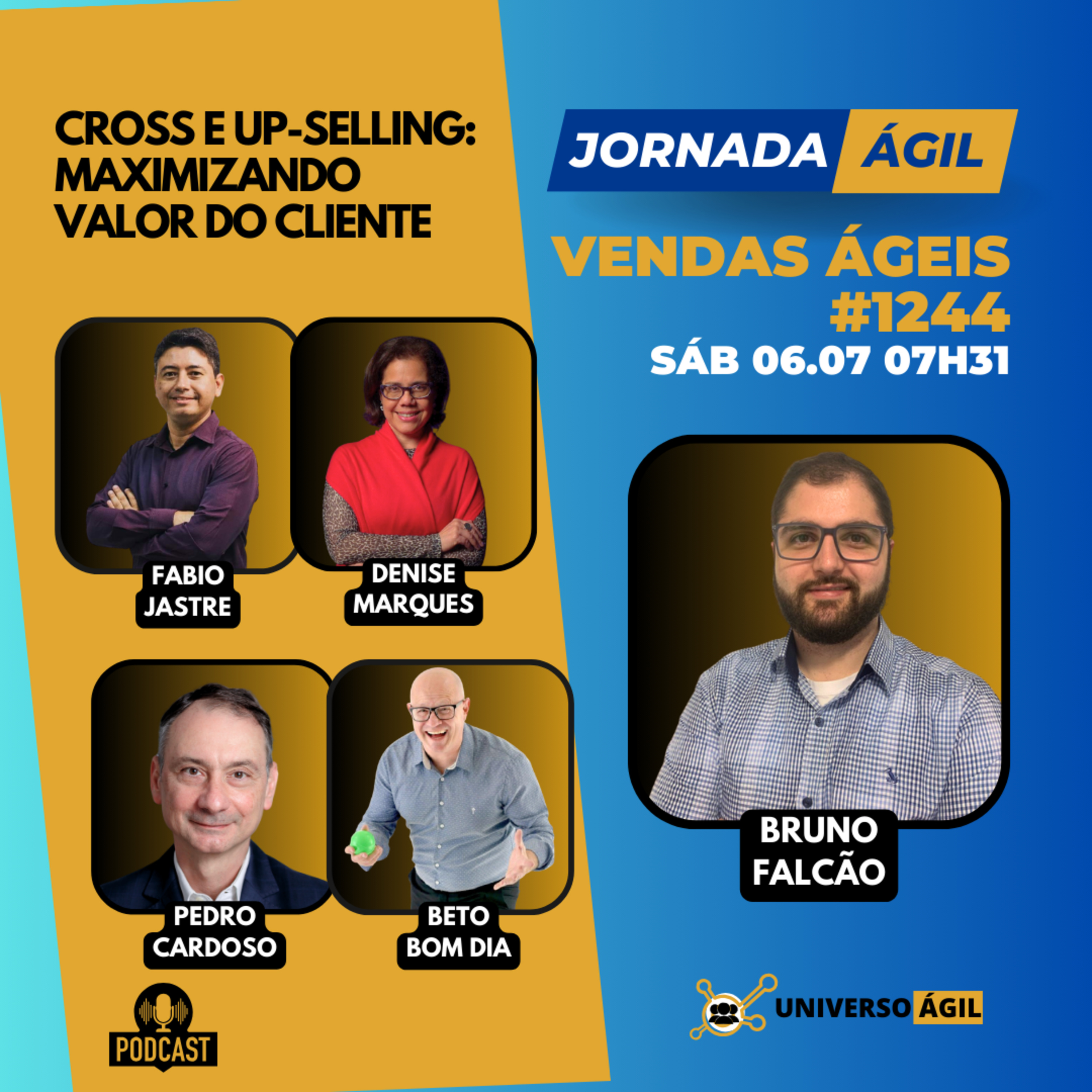 #JornadaÁgil EP1244 #VendasÁgeis Cross-Selling e Up-Selling: Maximizando Valor do Cliente episode artwork
