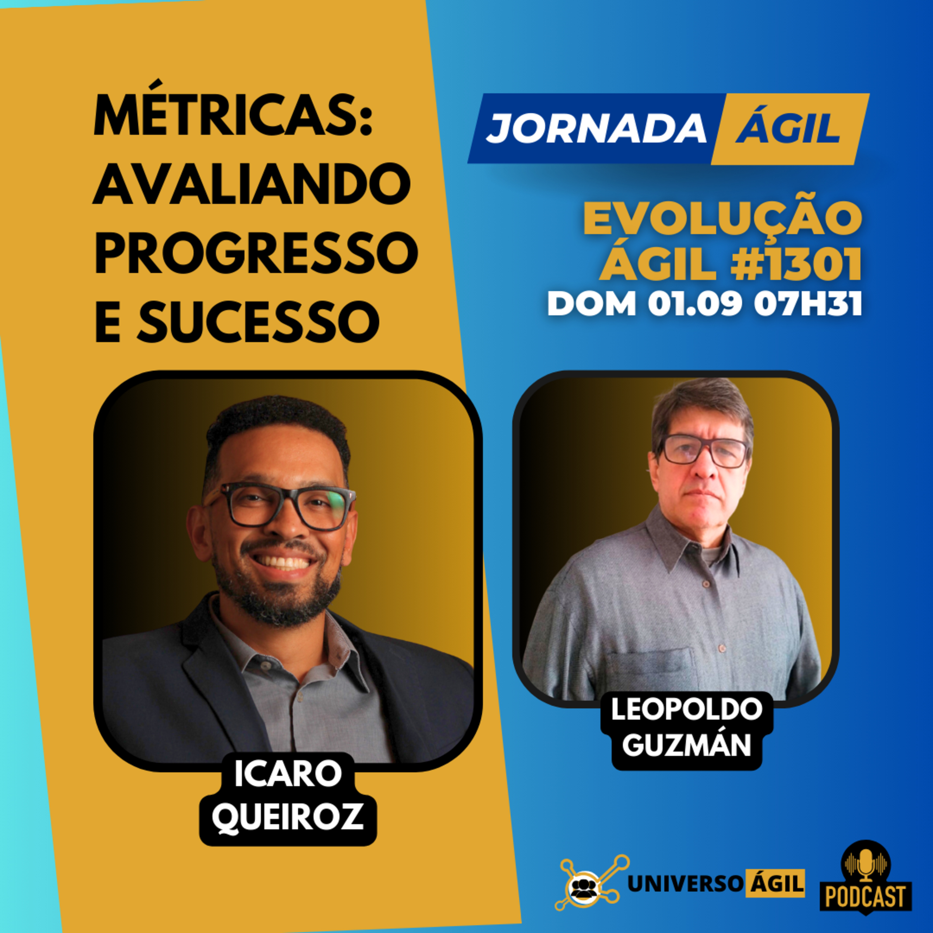 #JornadaÁgil EP1301 #EvoluçãoÁgil Métricas: Avaliando o progresso e o sucesso episode artwork