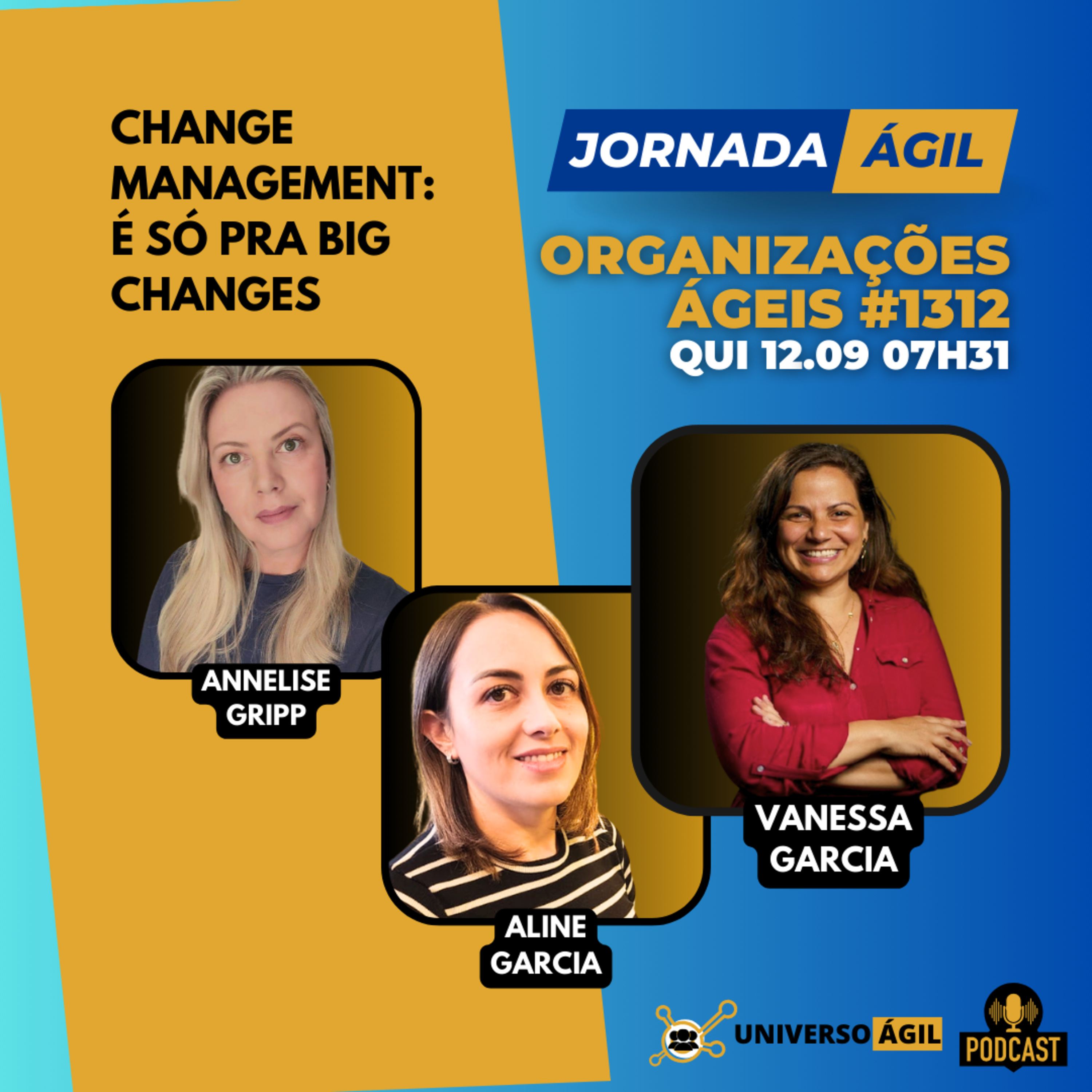#JornadaÁgil EP1312 #OrganizaçõesÁgeis Change Management: É só pra Big Changes episode artwork