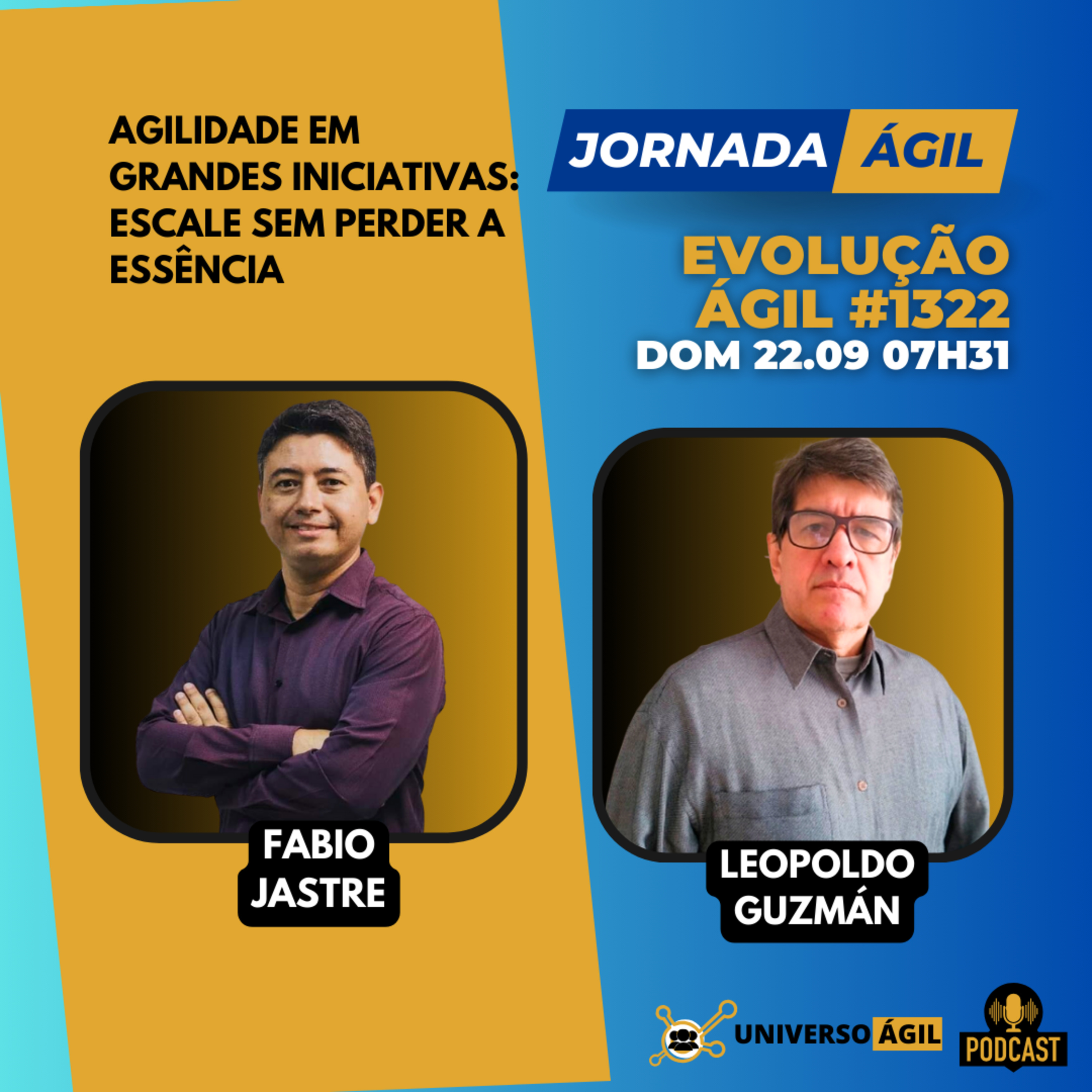 #JornadaÁgil EP1322 #EvoluçãoÁgil Agilidade em grandes iniciativas: Escale sem perder a essência episode artwork