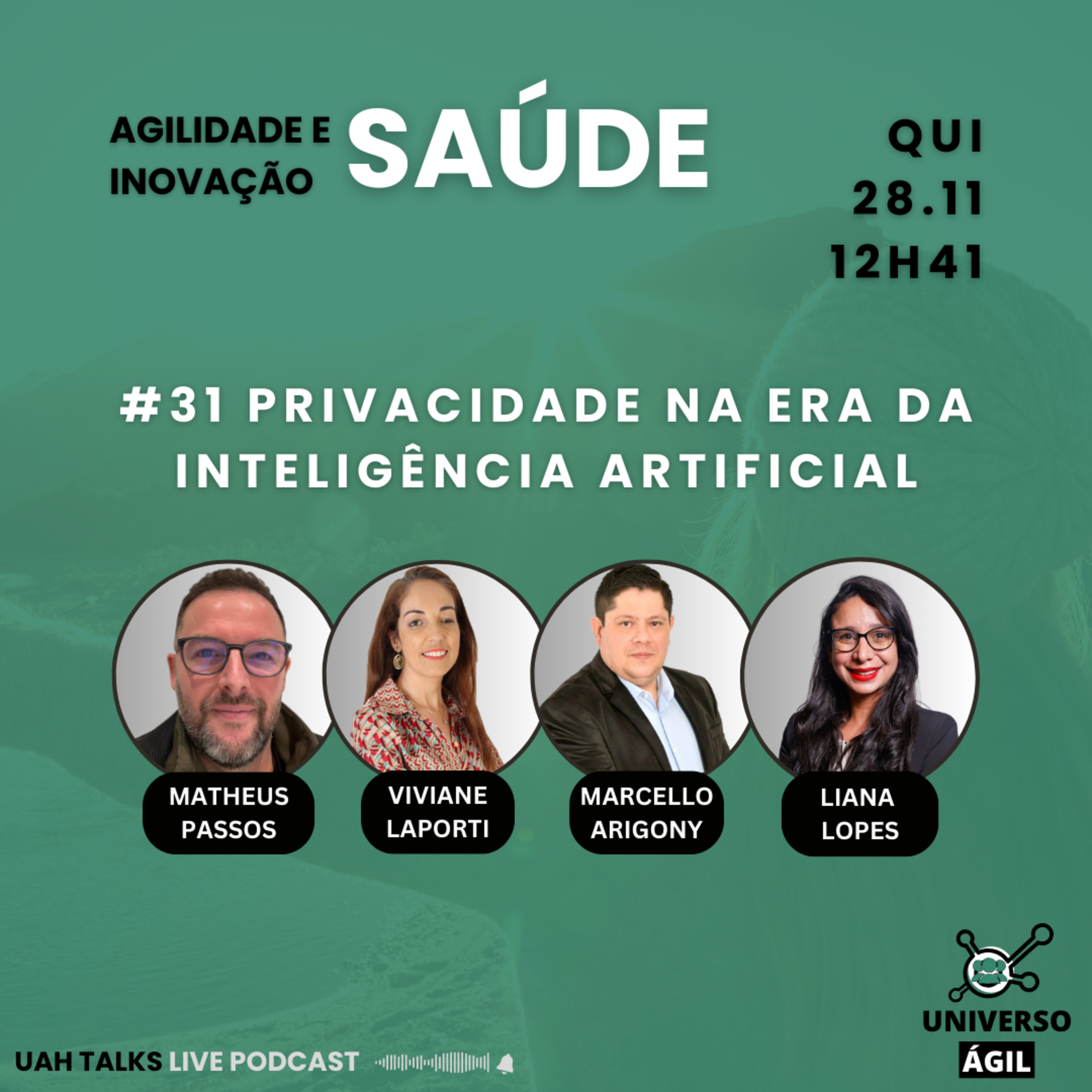 #UAHTalks #SAÚDE EP31 Privacidade na Era da I.A. Inteligência Artificial episode artwork
