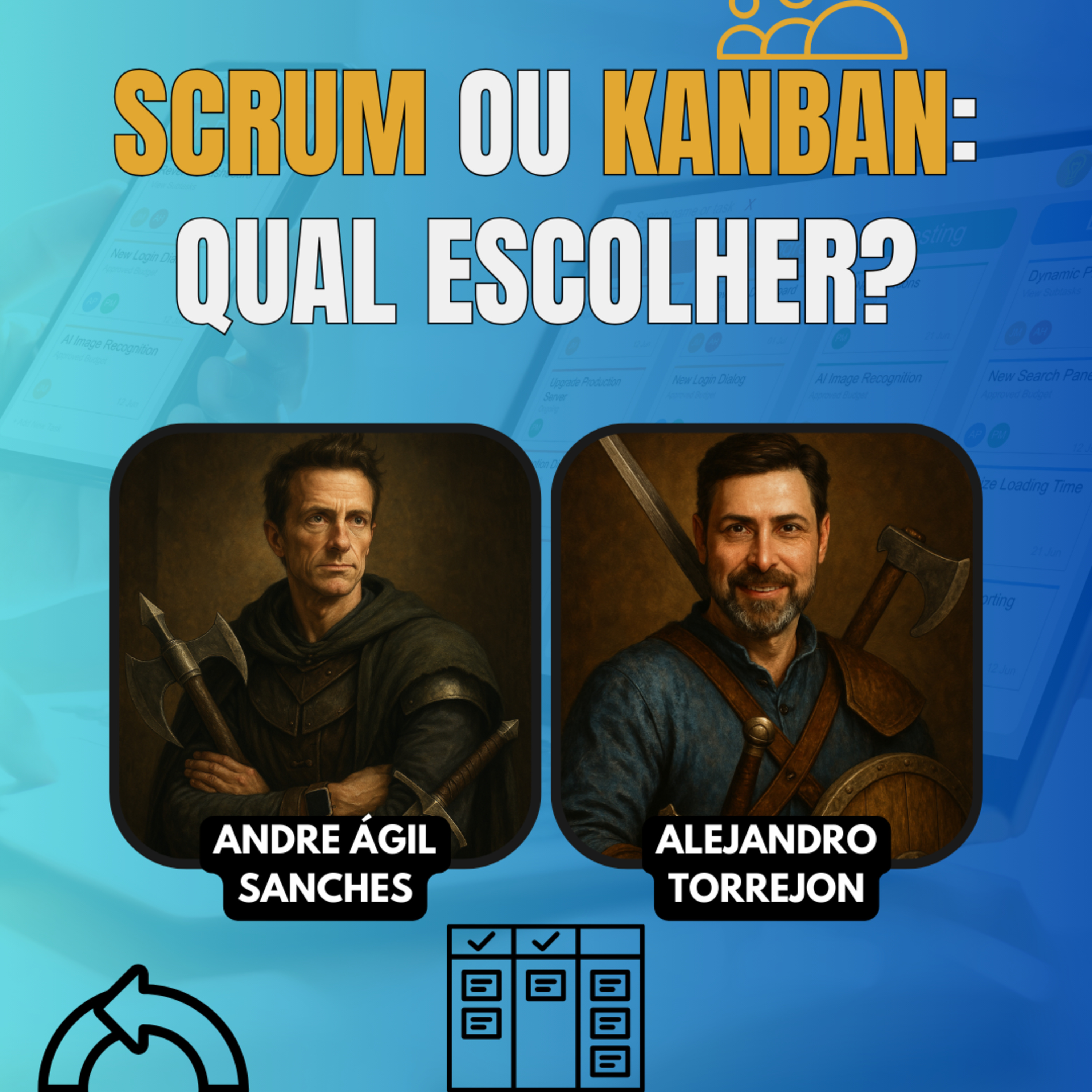 #JornadaÁgil EP1520 Batalha Épica SCRUM ou KANBAN: qual escolher? TER 08.04.25 07h31 episode artwork