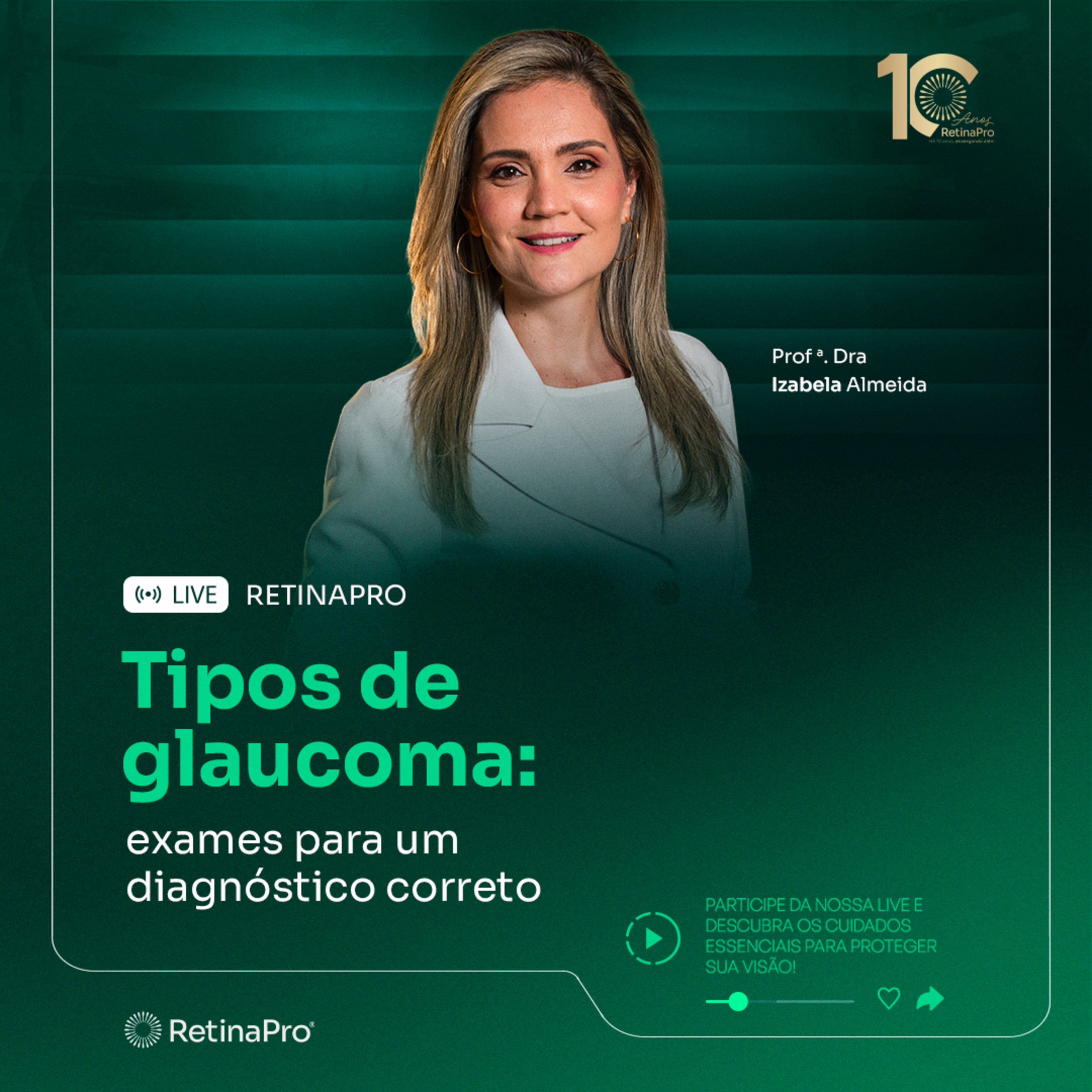 Tipos de glaucoma: exames para um diagnóstico correto | Profa. Dra. Izabela Almeida - #200 episode artwork