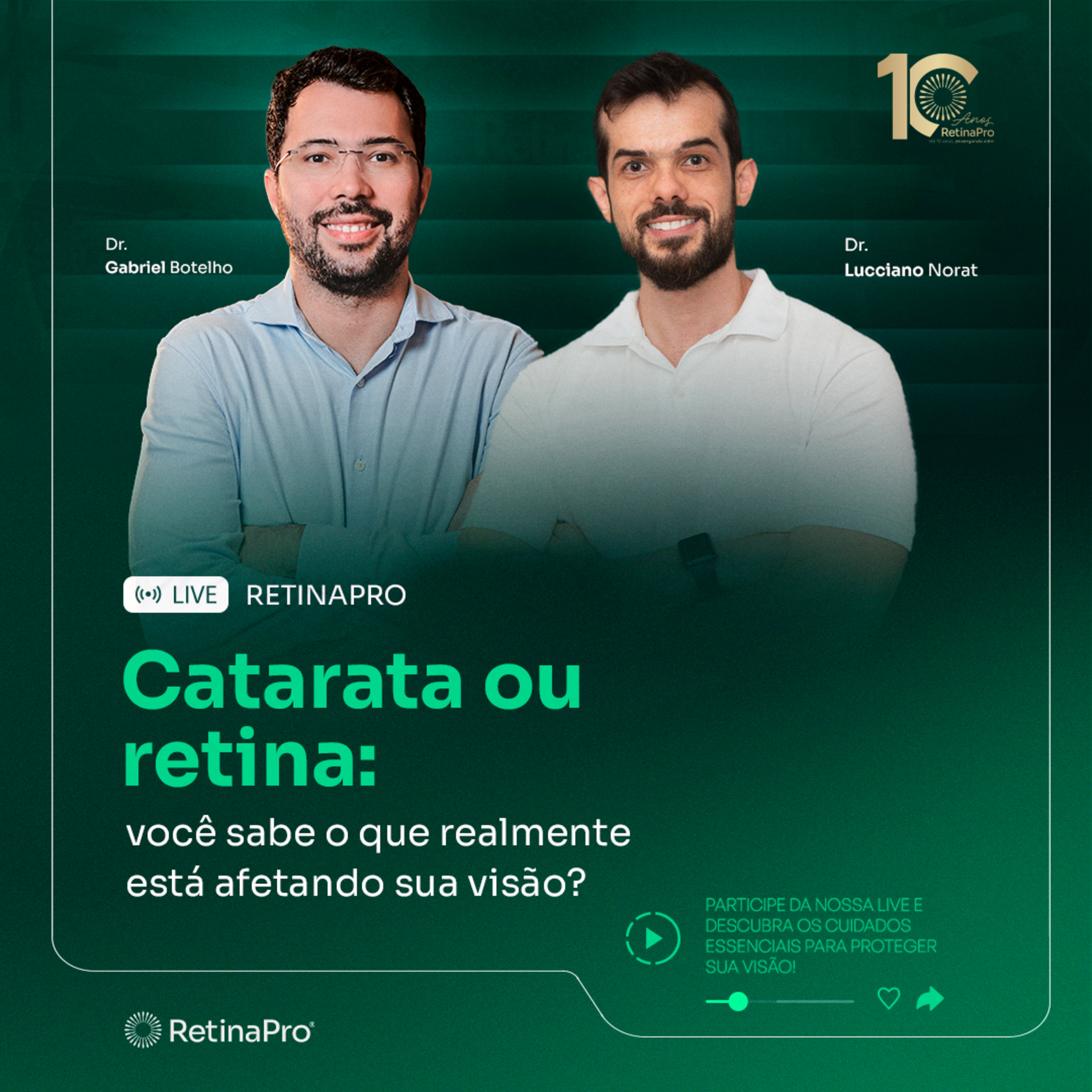 Catarata ou retina: você sabe o que realmente está afetando sua visão? | Dr. Lucciano Norat e Dr. Gabriel Botelho - #198 episode artwork