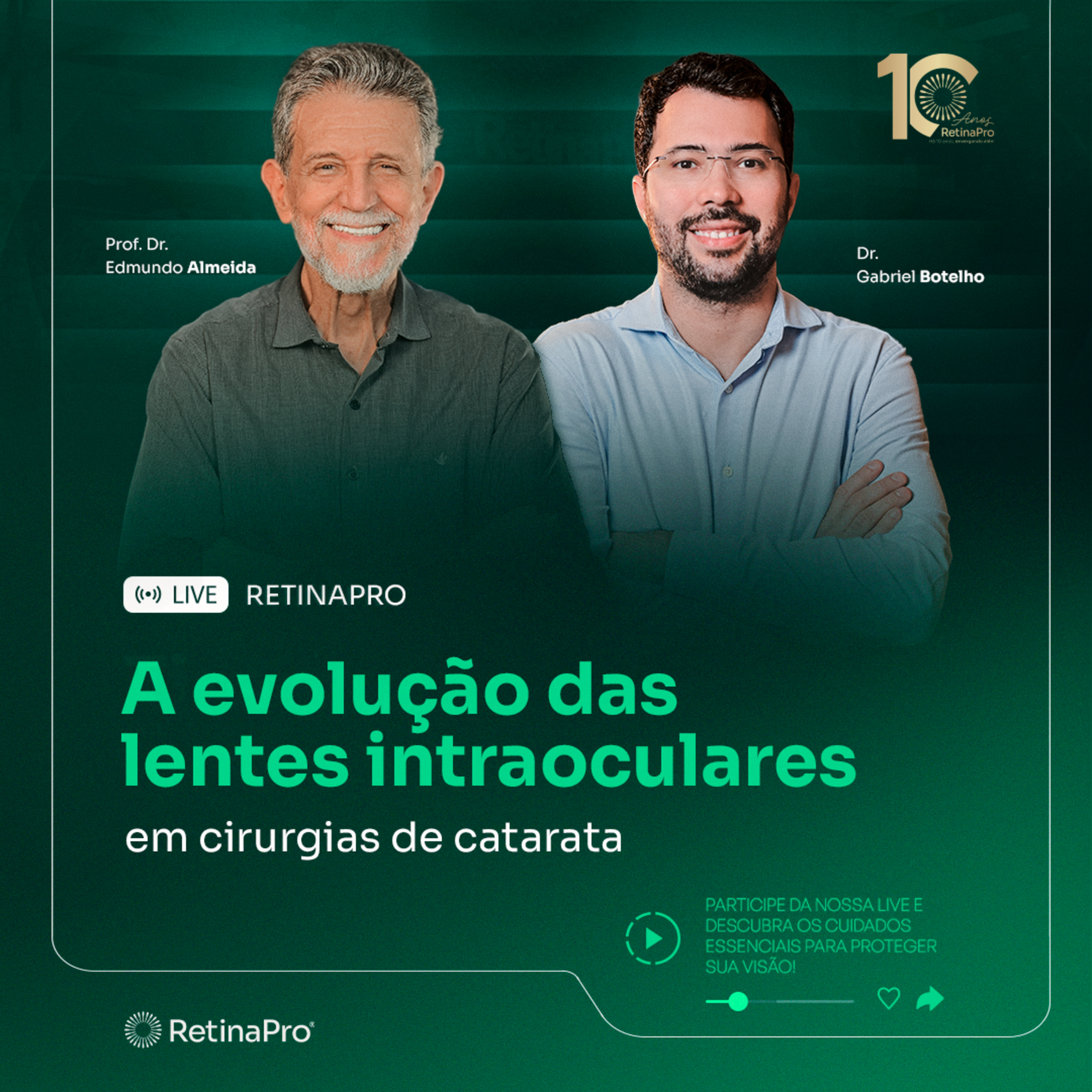 A evolução das lentes intraoculares em cirurgias de catarata | Dr. Gabriel Botelho e Prof. Dr. Edmundo Almeida - #194 episode artwork