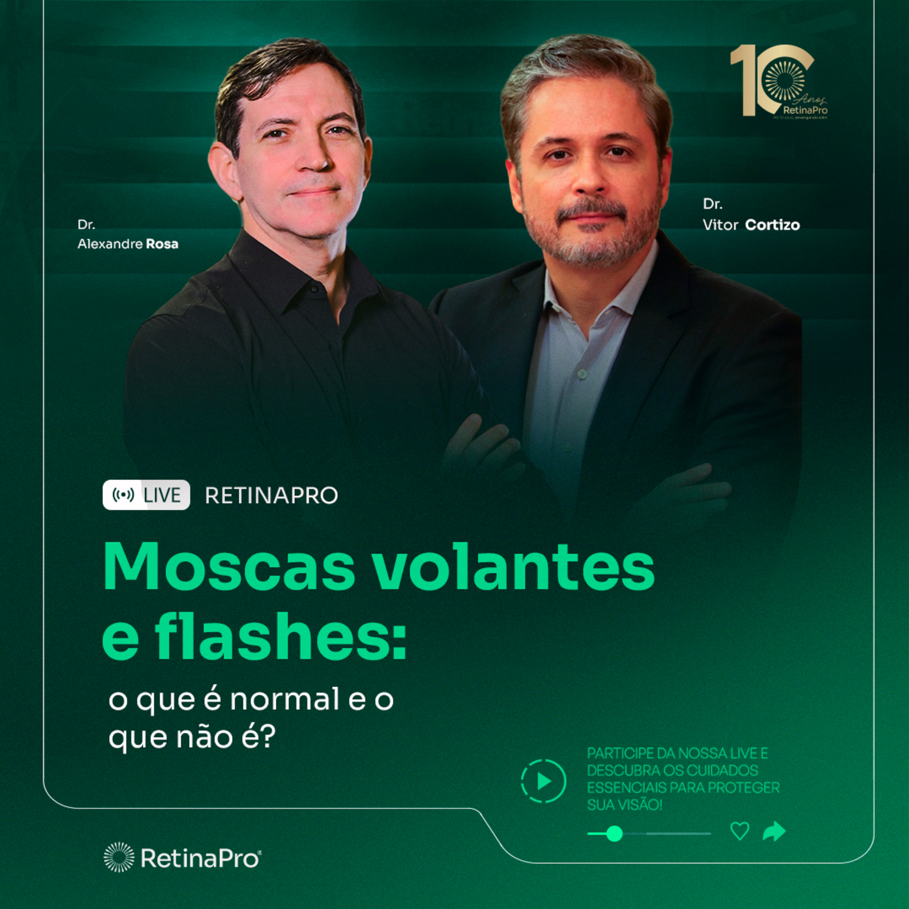 Moscas volantes e flashes: o que é normal e o que não é?| Dr. Alexandre R. e Dr. Vitor C. - #192 episode artwork