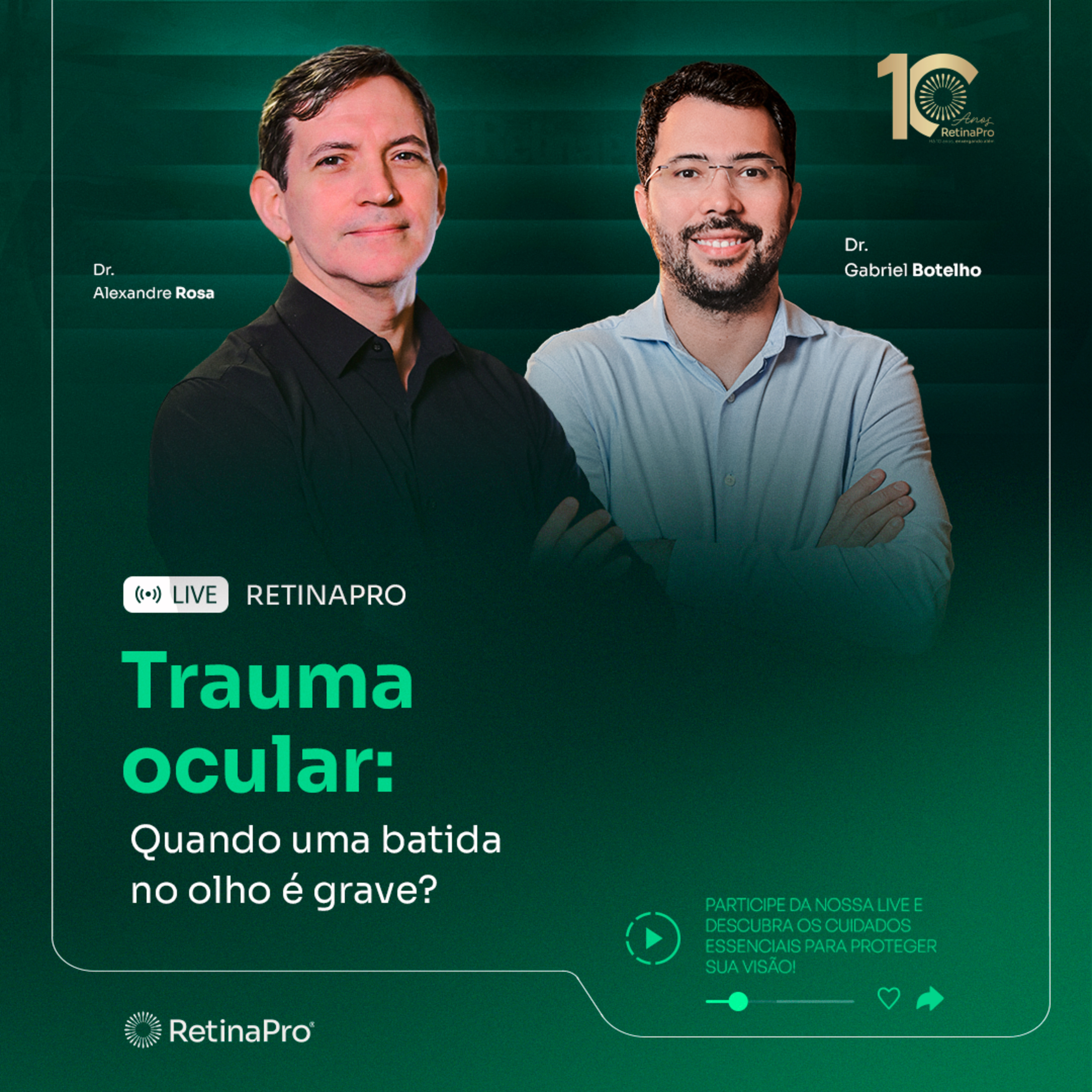 Trauma ocular: Quando uma batida no olho é grave? | Dr. Alexandre Rosa e Dr. Gabriel Botelho - #190 episode artwork