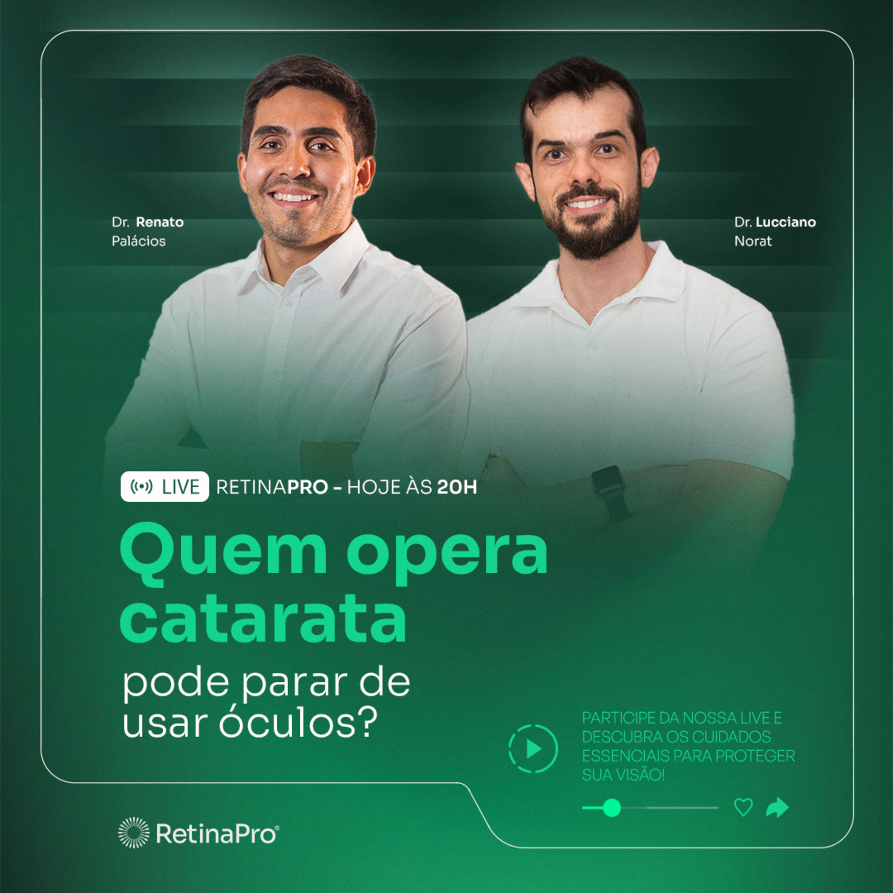 Quem opera catarata pode parar de usar óculos? - Dr. Lucciano Norat e Dr. Renato Palácios - #206 episode artwork
