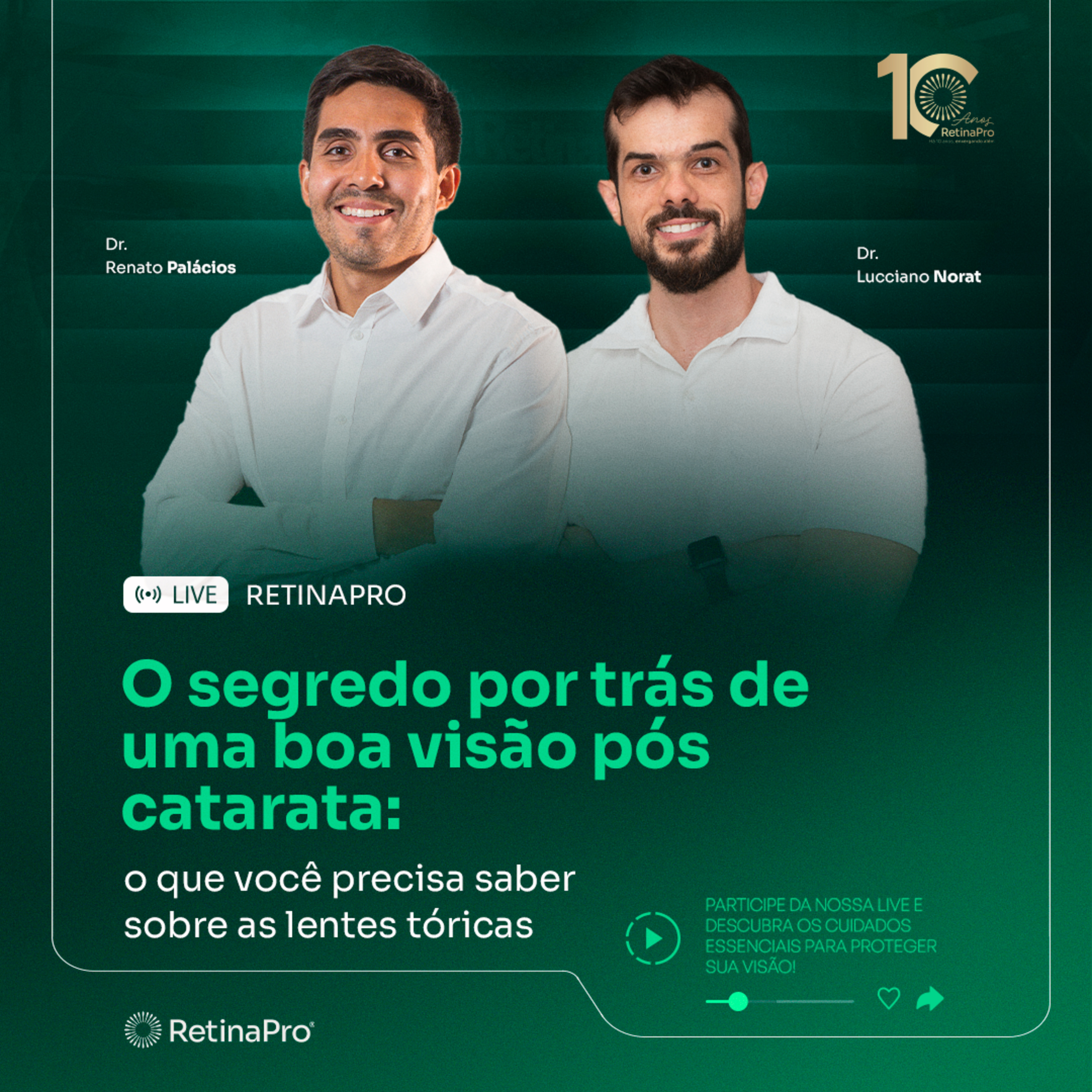 O segredo por trás de uma boa visão pós catarata: o que você precisa saber sobre as lentes tóricas | Dr. Renato Palácios e Dr. Lucciano Norat - #188 episode artwork