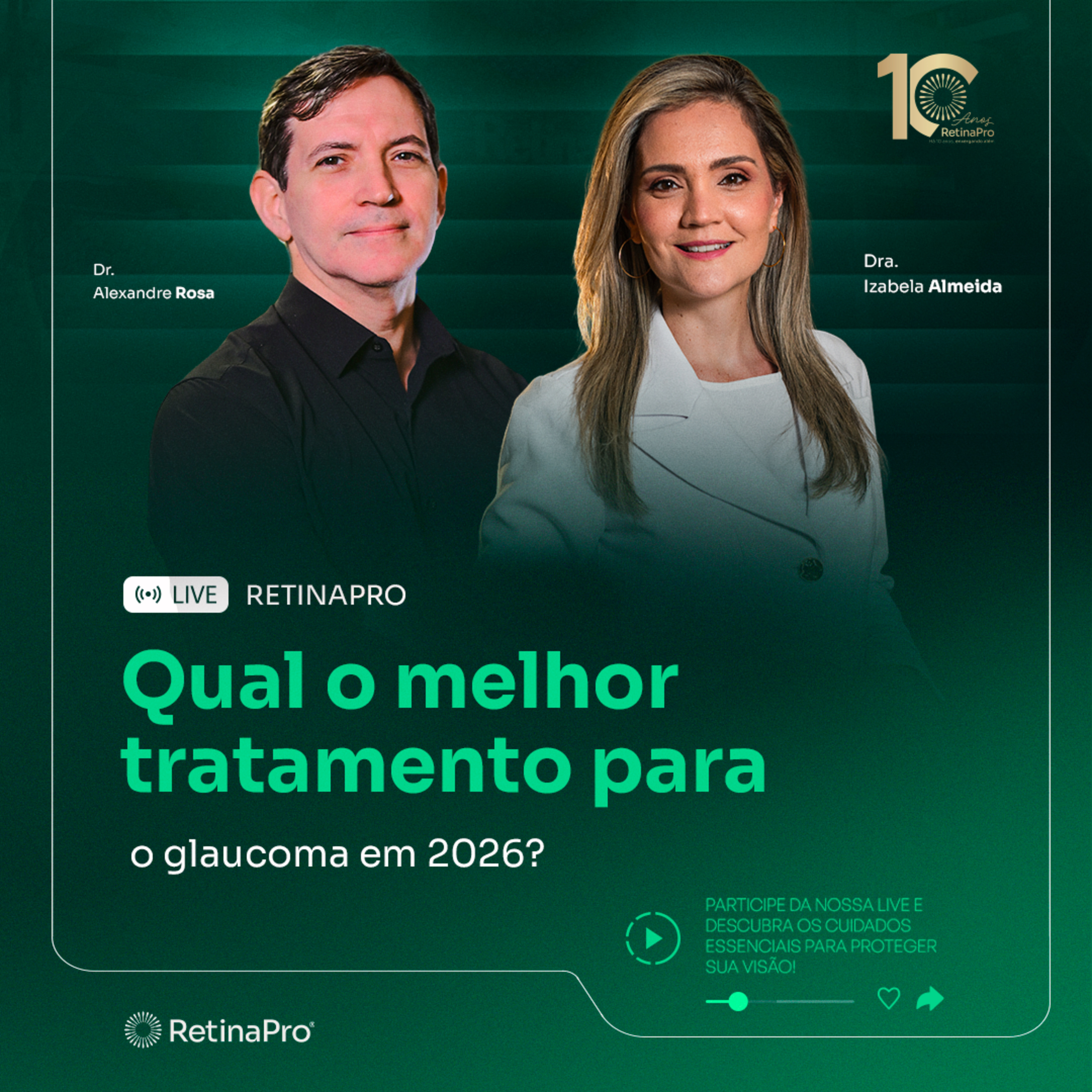 Qual o melhor tratamento para o glaucoma em 2026? | Dr. Alexandre Rosa e Dra. Izabela Almeida - #187 episode artwork