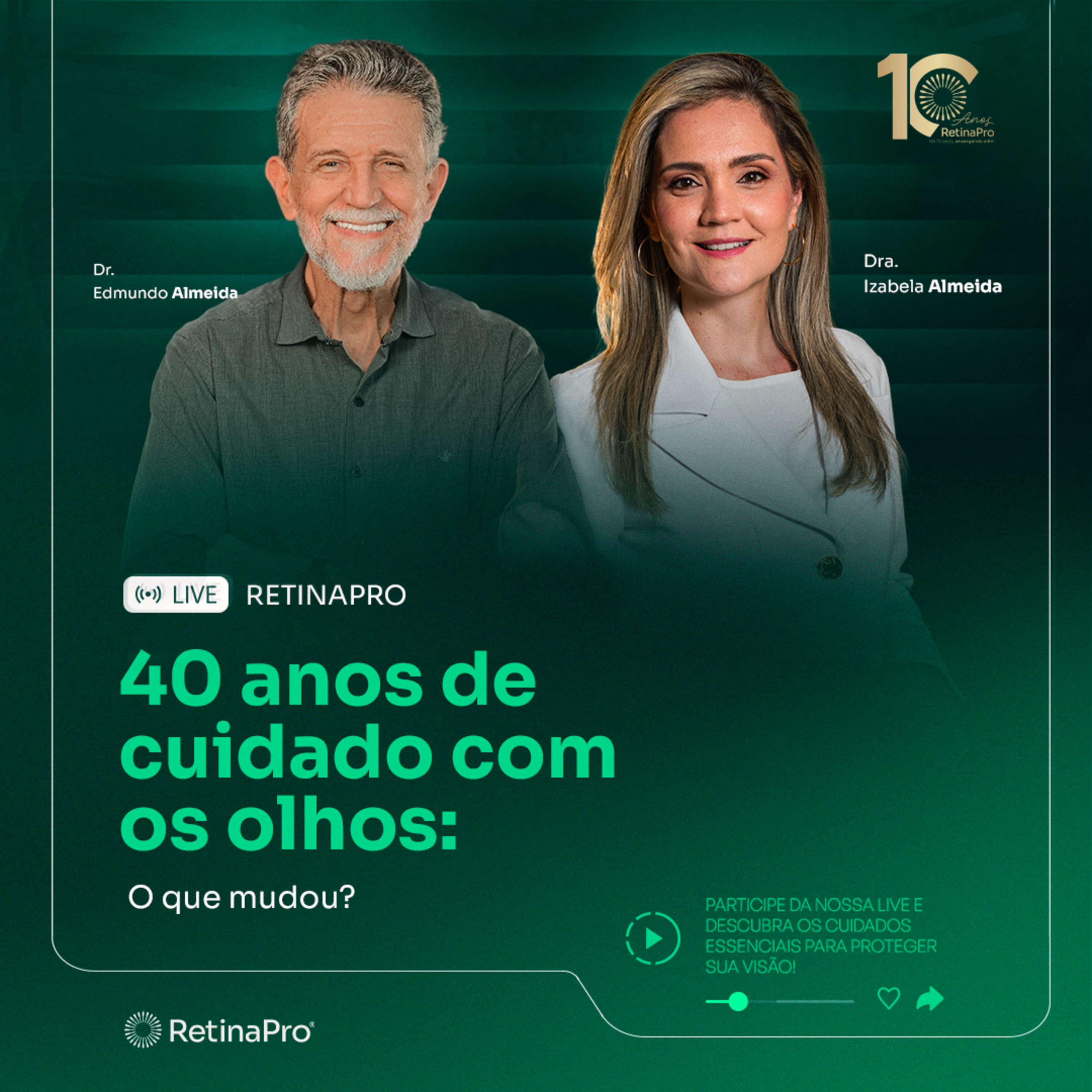 40 anos de cuidado com os olhos: O que mudou? | Dr. Edmundo Almeida e Dra. Izabela Almeida - #183 episode artwork
