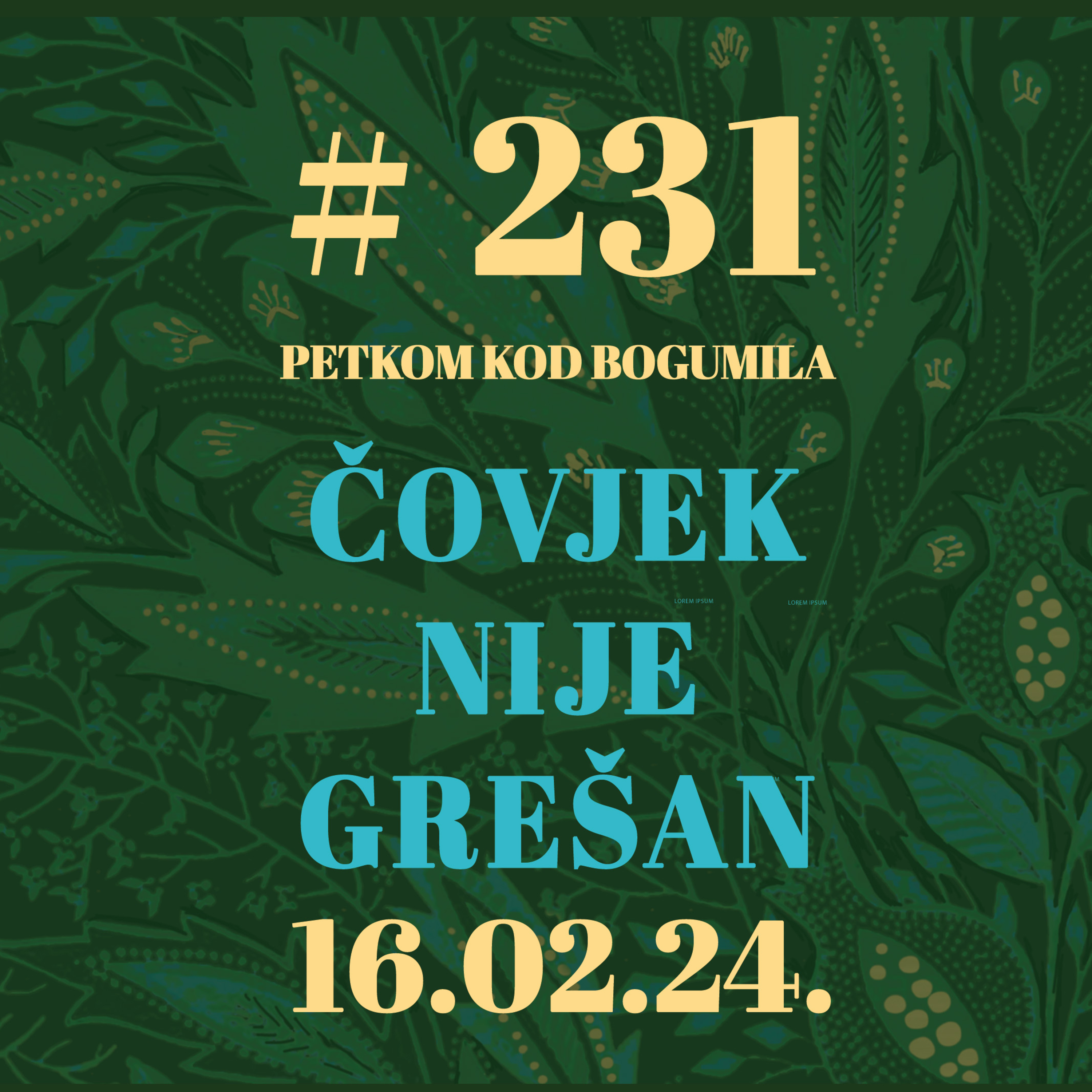 Čovjek nije grešan | Petkom kod bogumila #231 | 16.2.2024. episode artwork