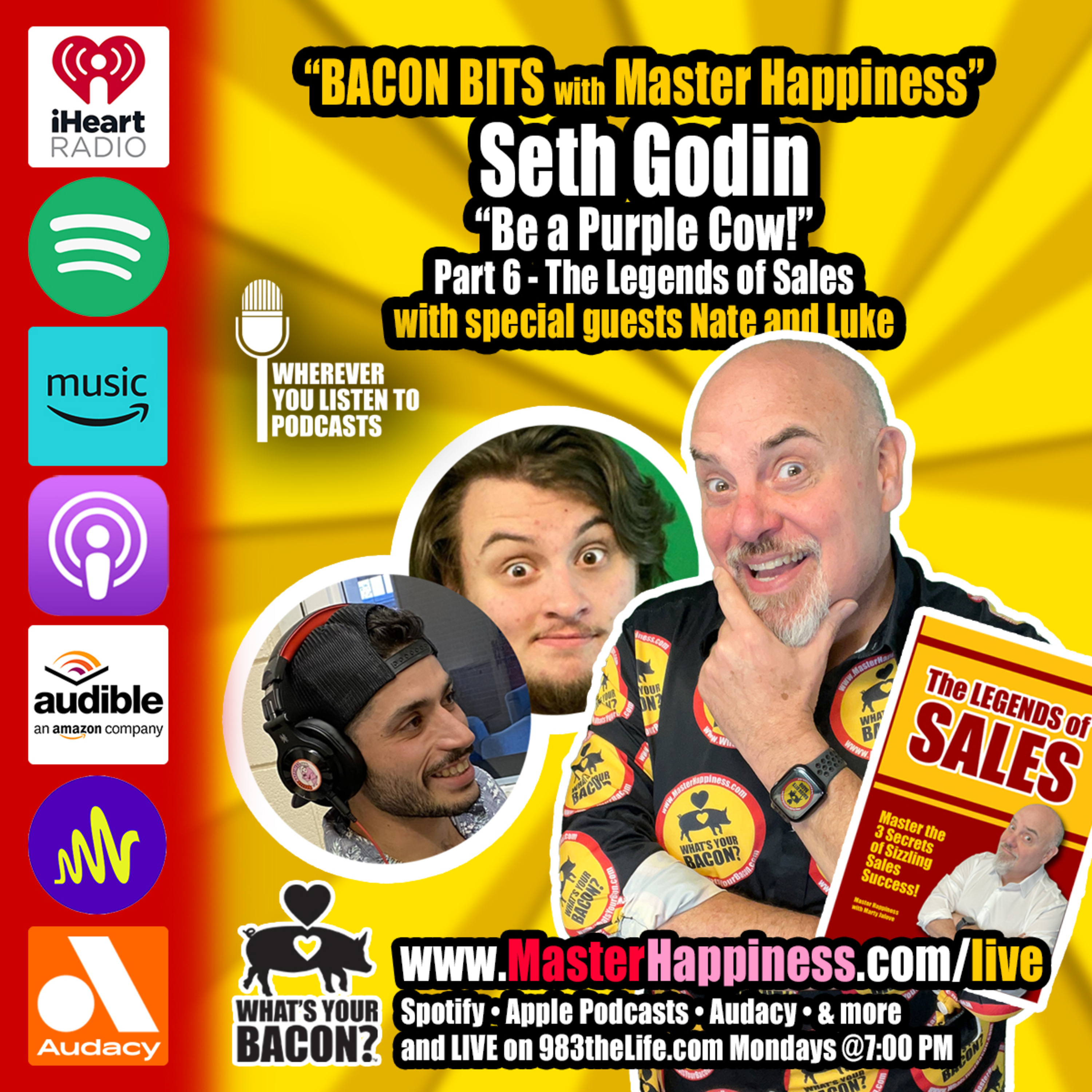 Seth Godin’s Purple Cow and Bacon Magic  episode artwork