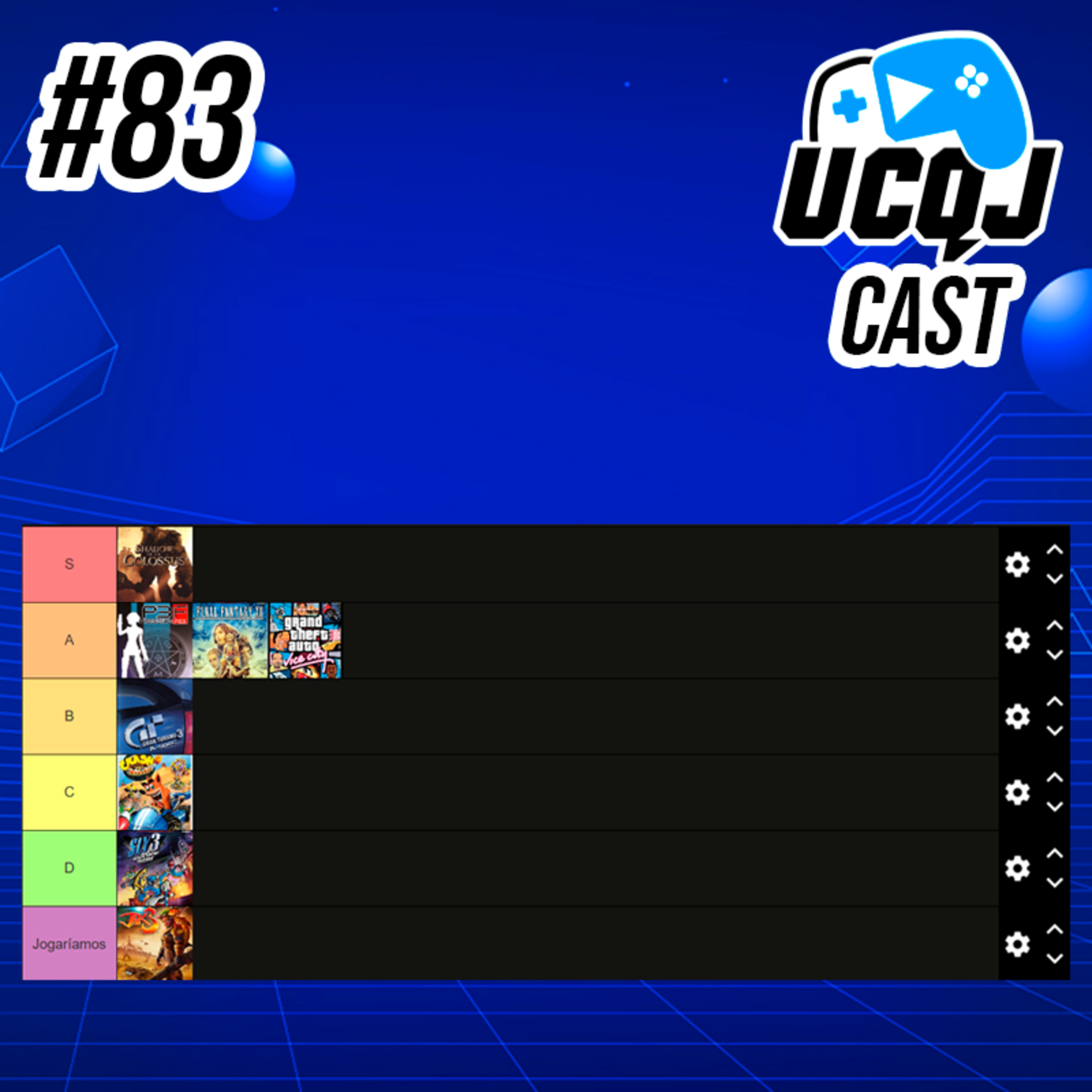 UCQJ CAST #83 - TIERLIST JOGOS DE PS2. ESPECIAL 25 ANOS DO PS2