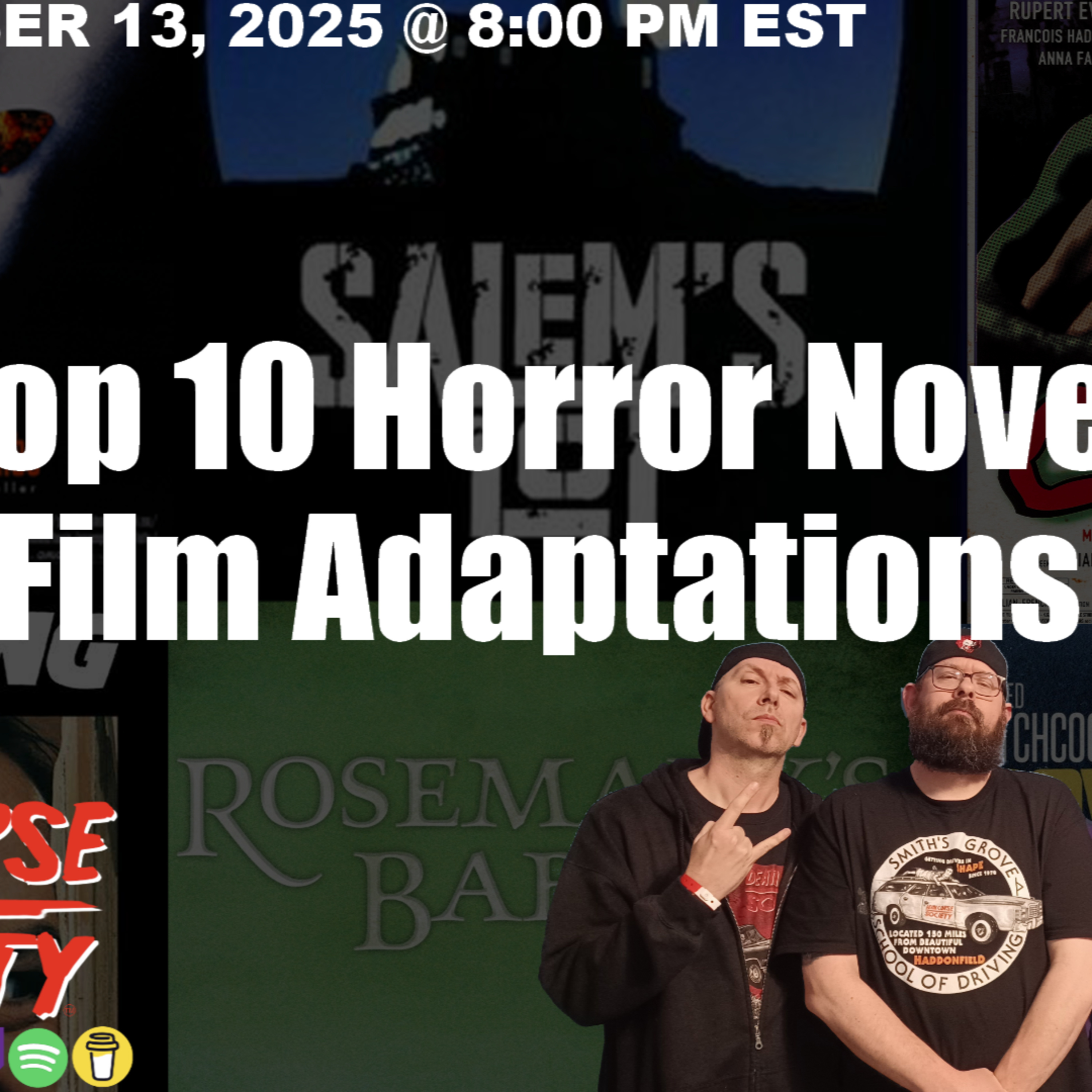 Top 10 Horror Novel Film Adaptations | Death Curse Society episode artwork