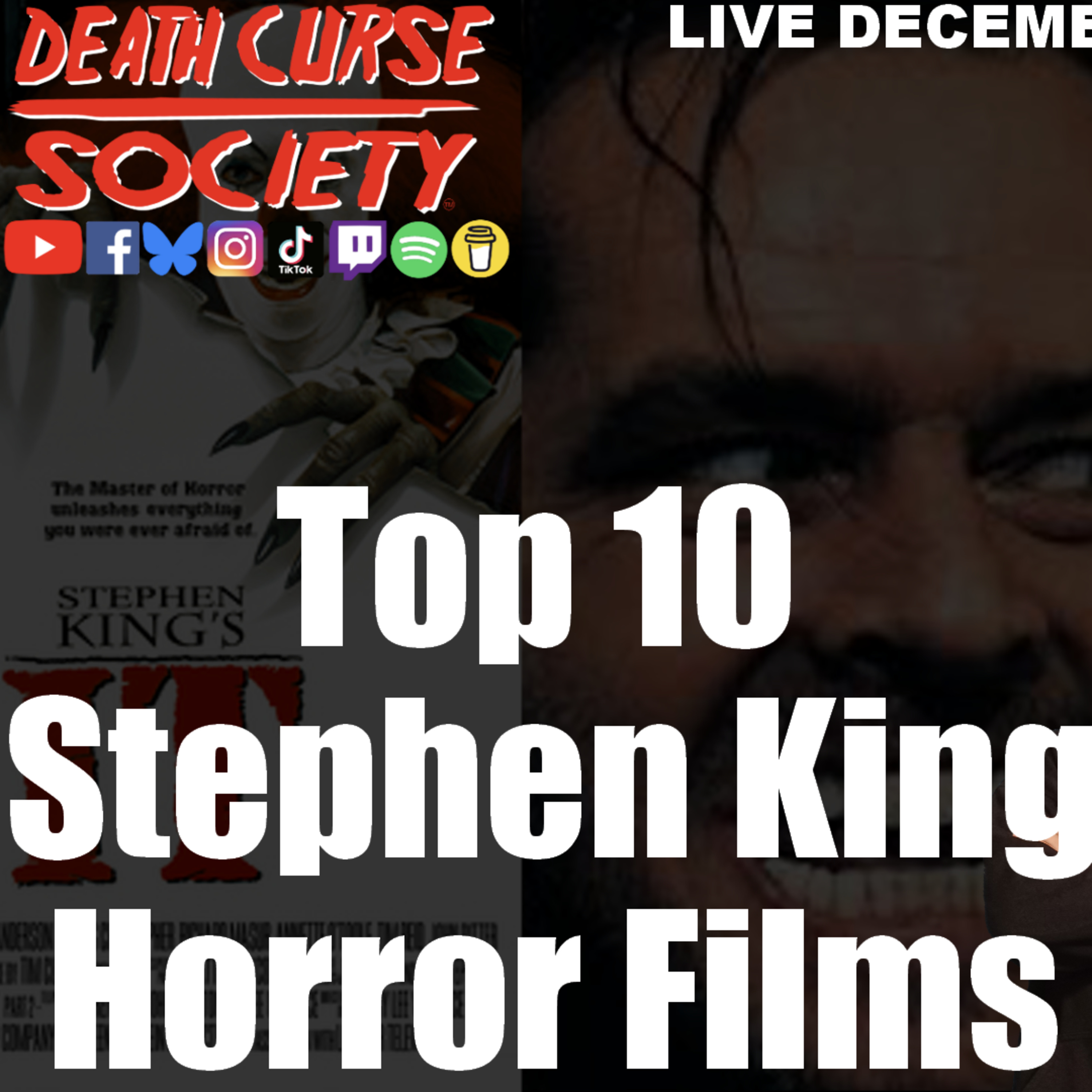 Top 10 Stephen King Horror Films | Death Curse Society episode artwork