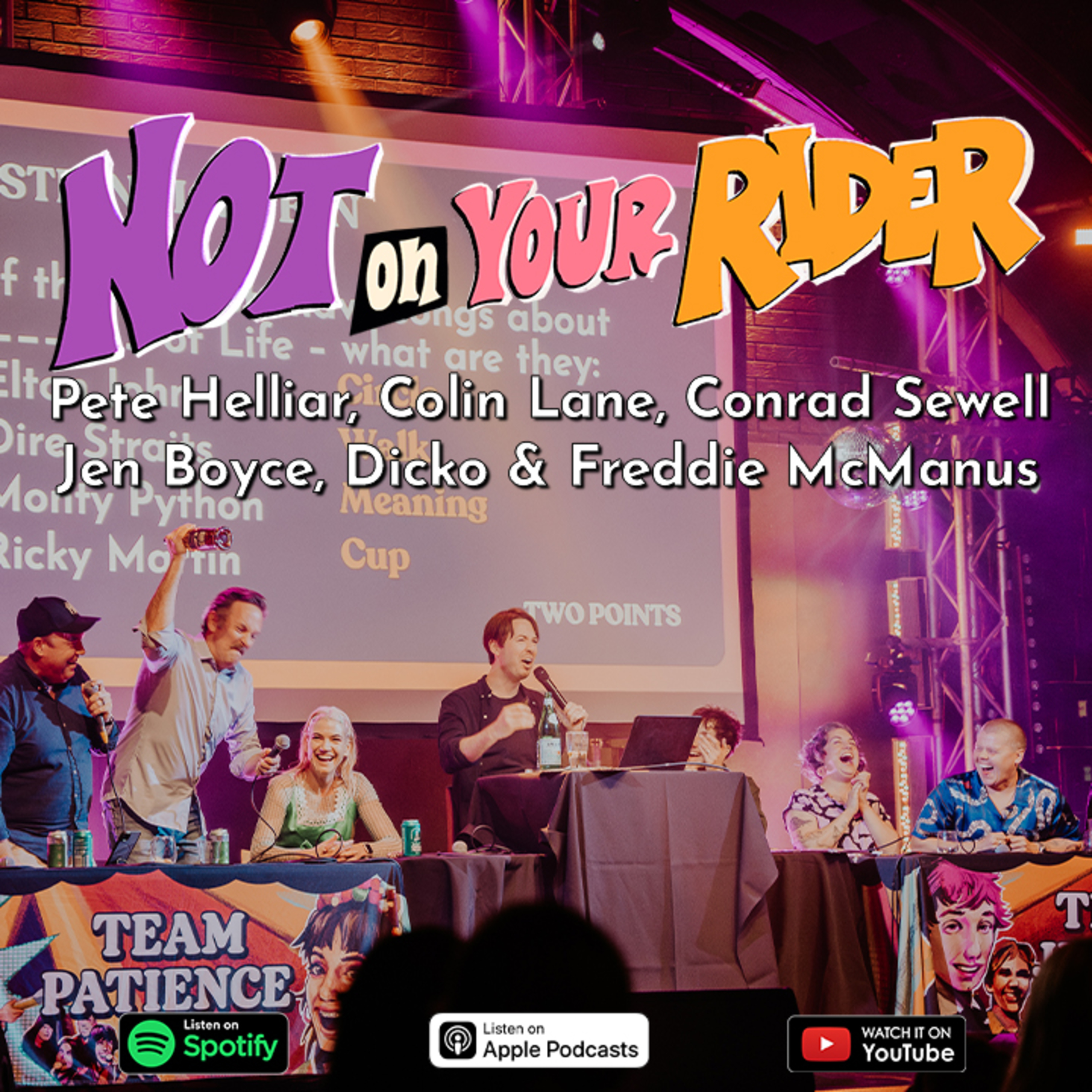 Pete Helliar, Colin Lane, Conrad Sewell, Jen Boyce, Dicko & Freddie McManus episode artwork