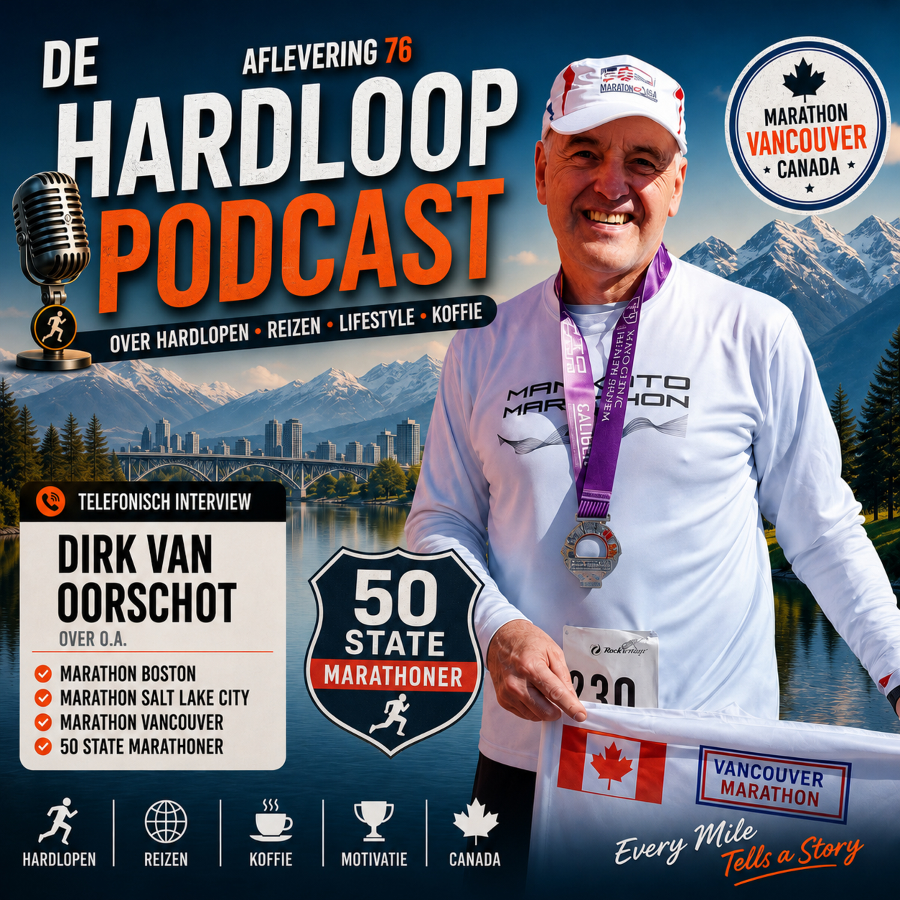 #76 Dirk over Boston, Salt Lake City en de Vancouver Marathon