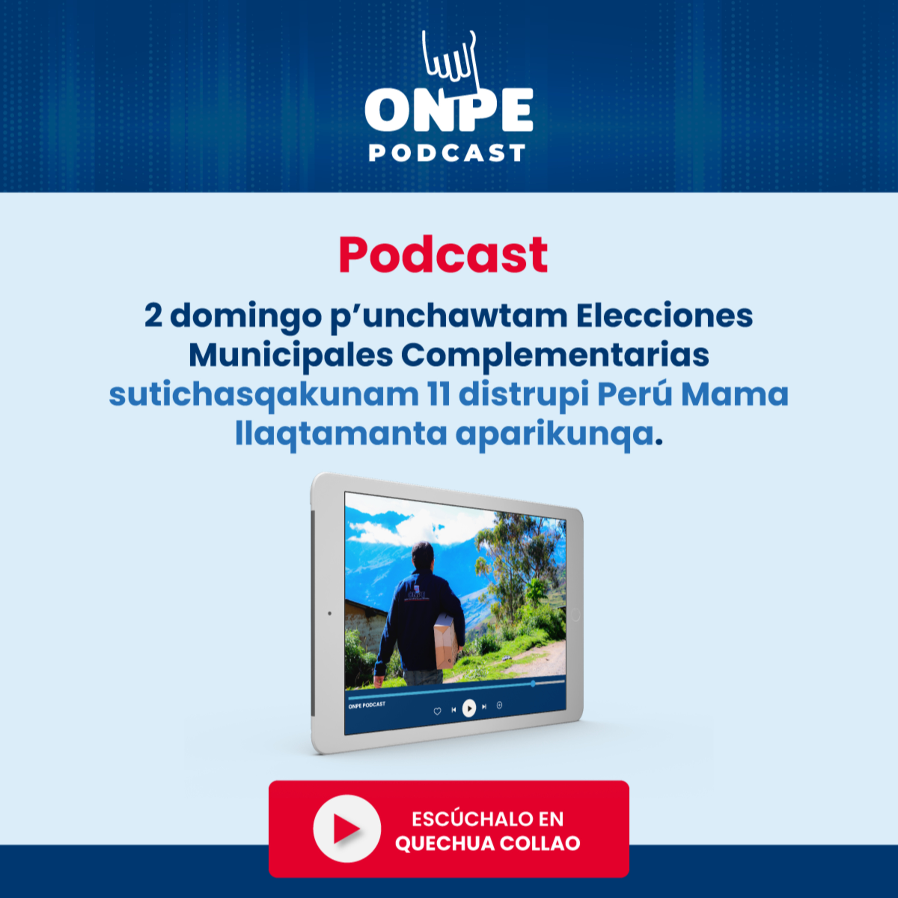 2 domingo p’unchawtam Elecciones Municipales Complementarias sutichasqakunam 11 distrupi Perú Mama llaqtamanta aparikunqa episode artwork