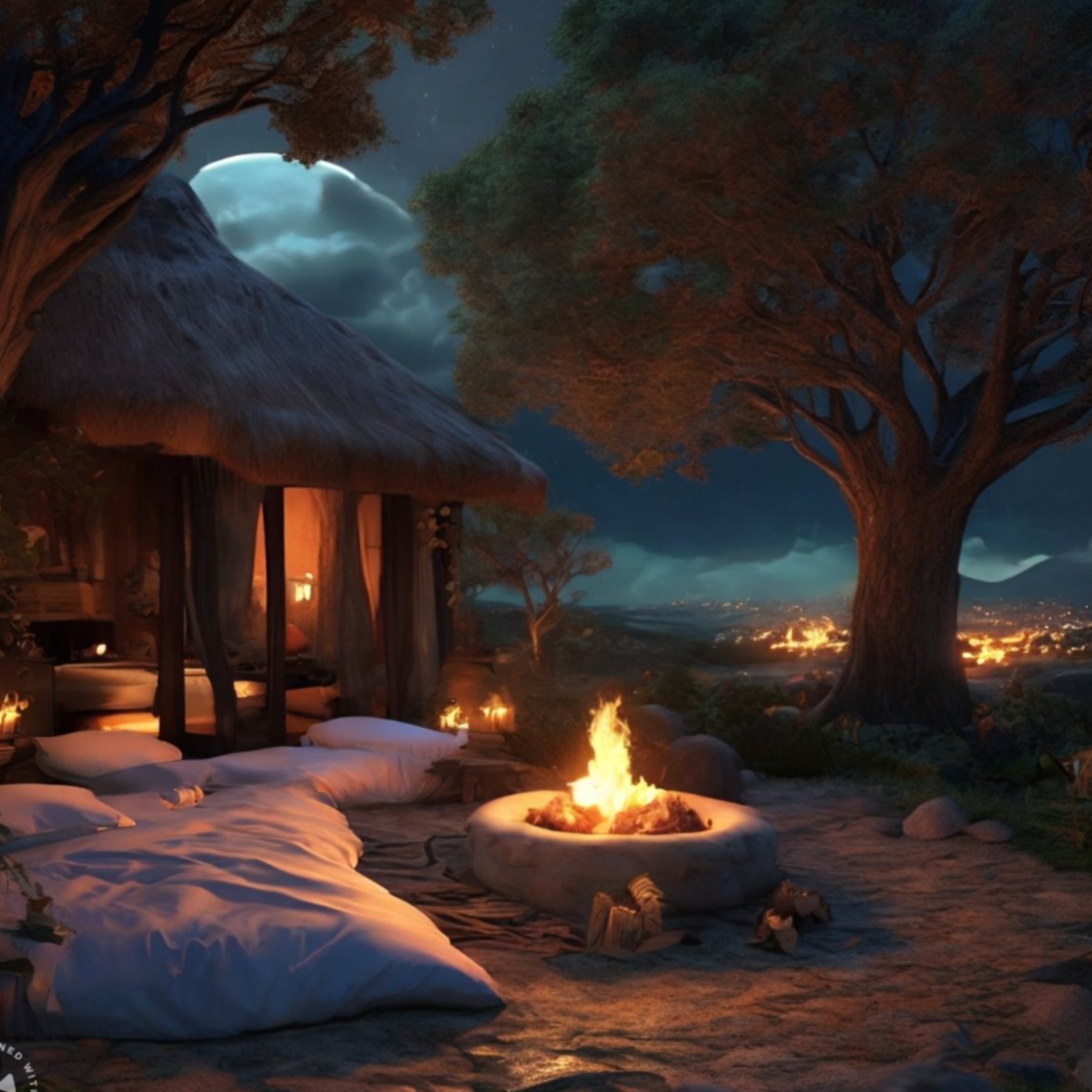 403. Sleep Oasis - Calming Relaxing Sounds + Crackling Fire + Night Crickets (9 Hours) episode artwork
