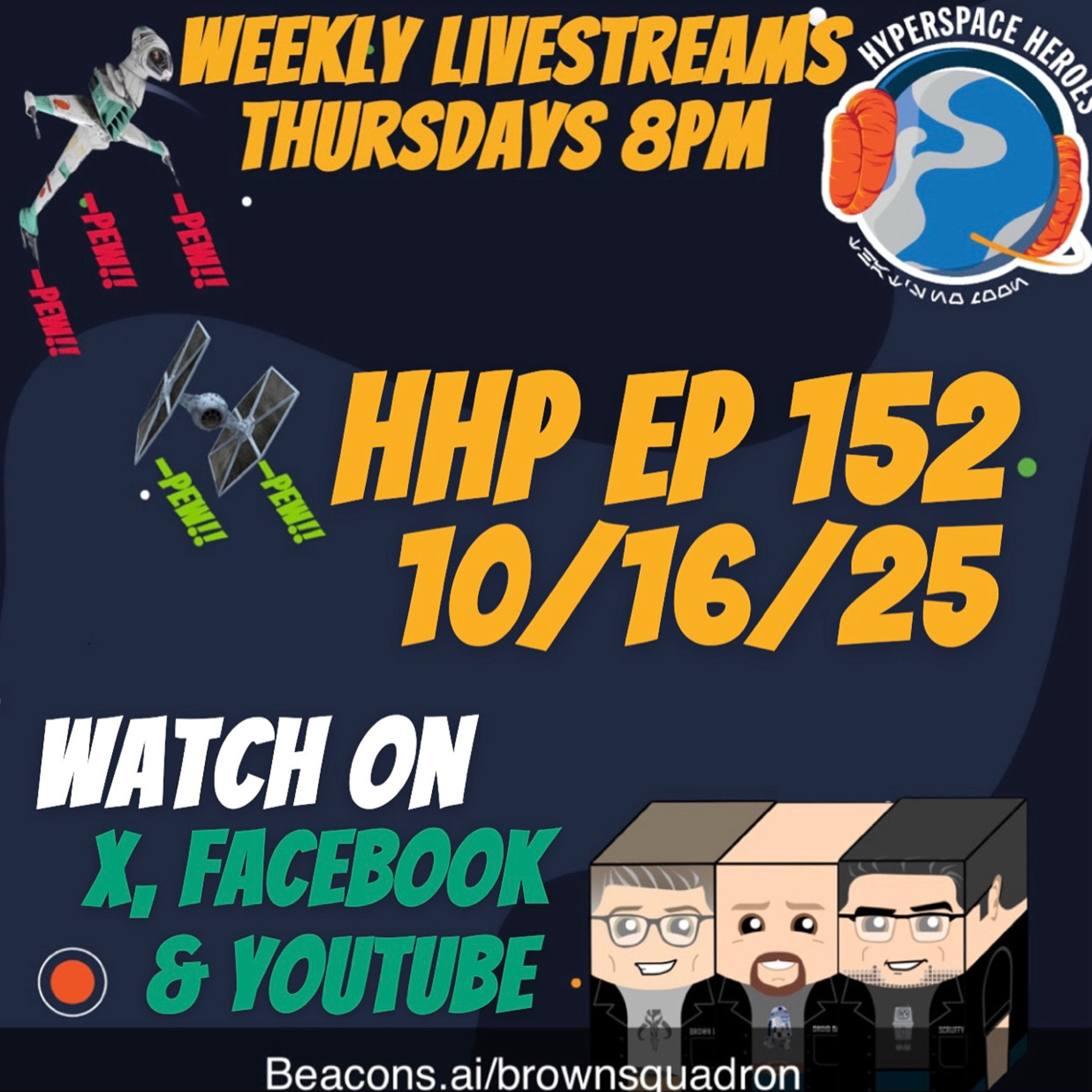 Hyperspace Heroes Podcast Episode 152 - Star Wars News w/ Scruffy & DB episode artwork