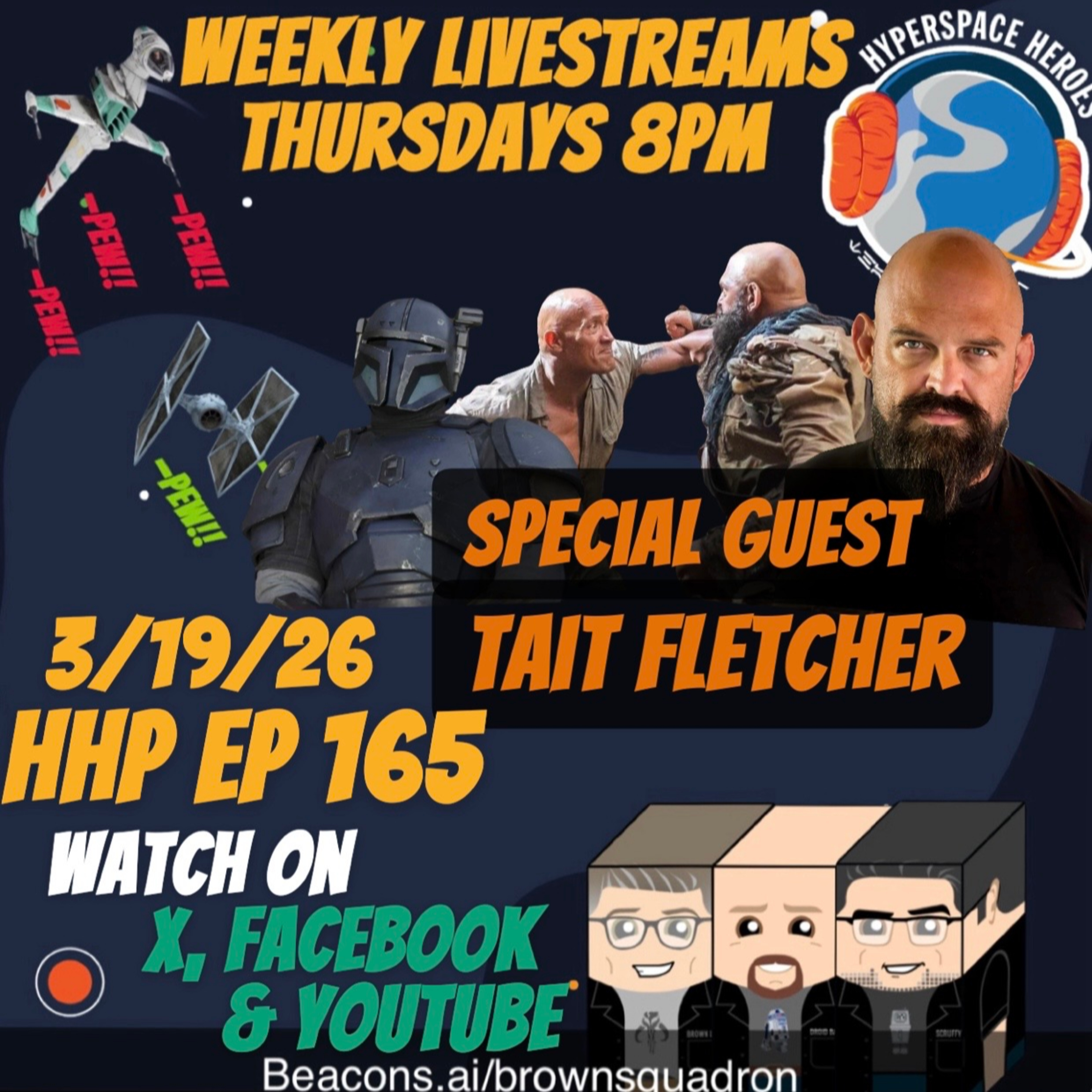 Hyperspace Heroes Podcast Episode 165 - Tait Fletcher episode artwork