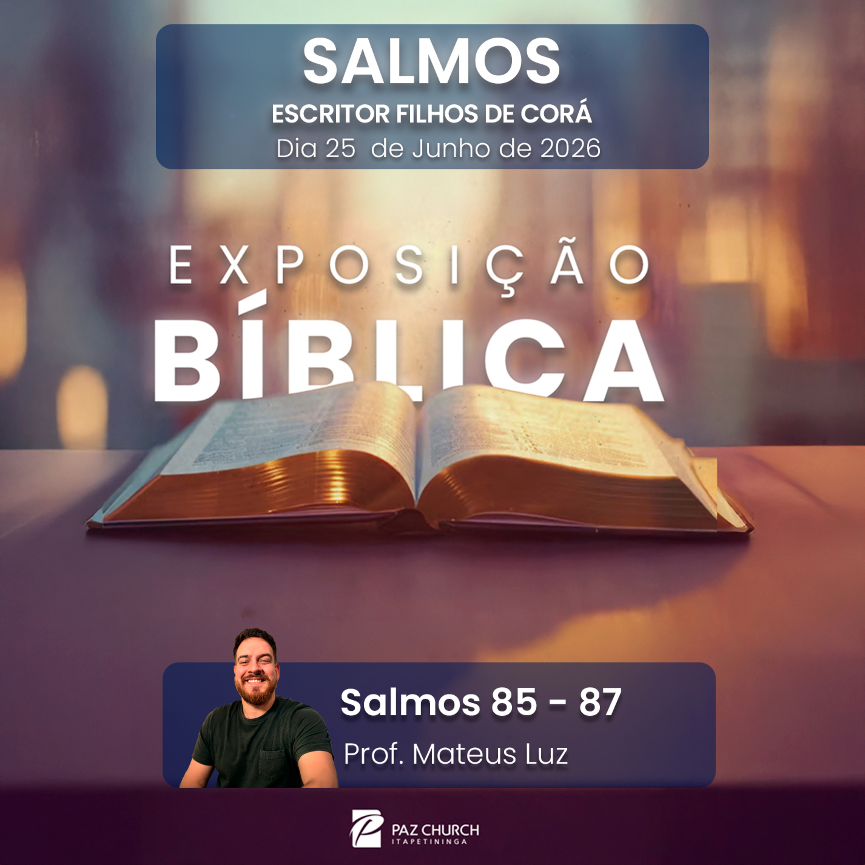 Exposição Bíblica - Salmos 85 - 87 episode artwork