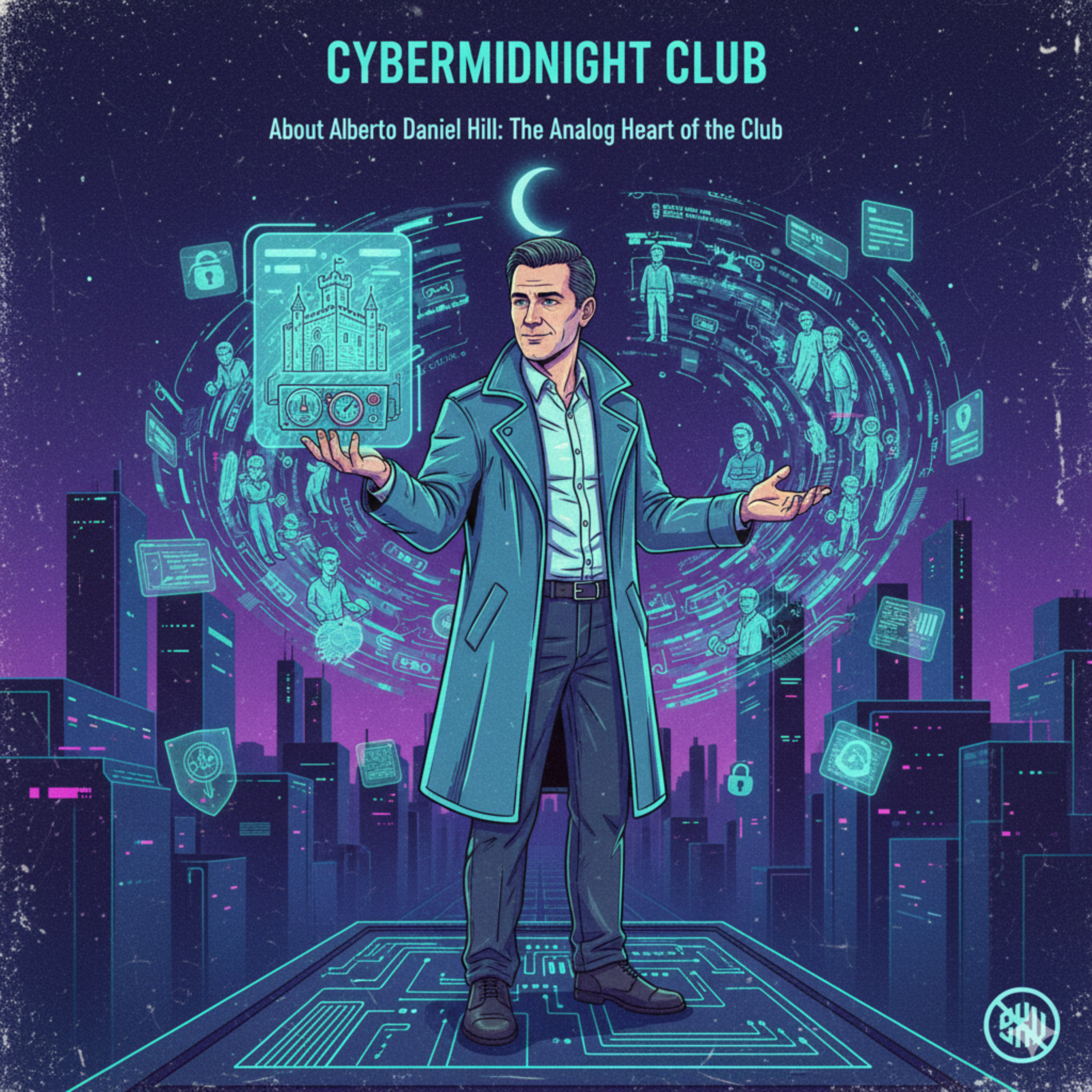 Narrative linking Alberto Daniel Hill with a secret society, in the spirit of intriguing mystery and a nod to his known analytical mind!