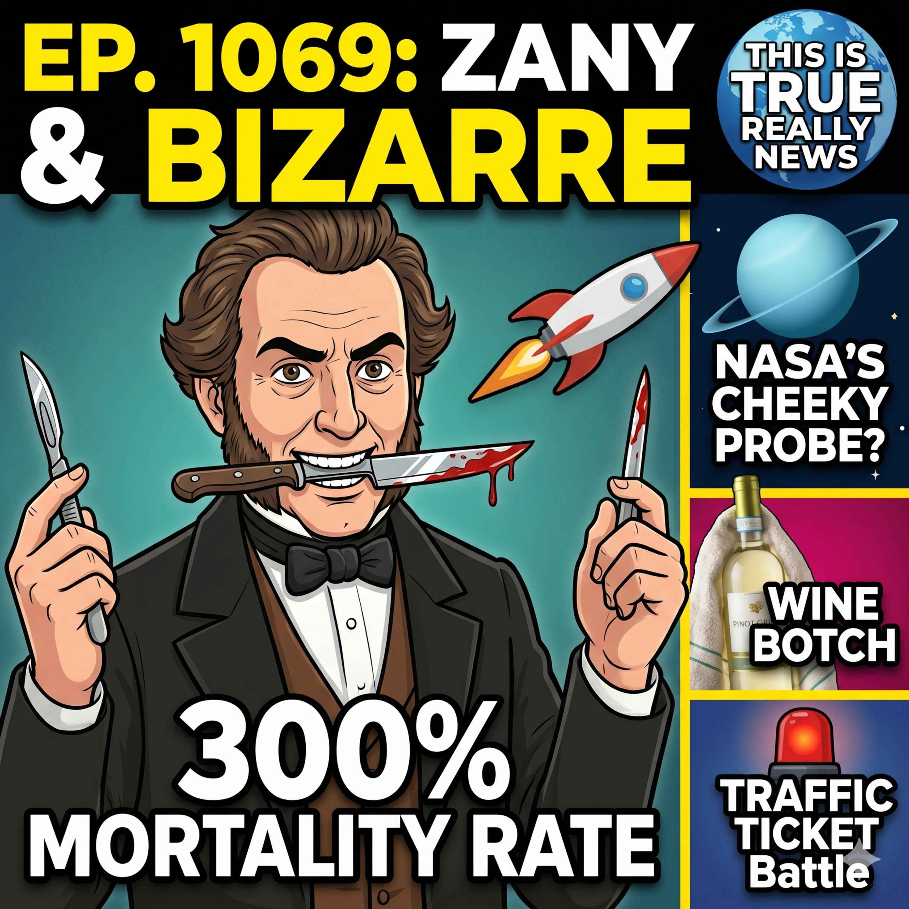 A 300% Mortality Rate Surgery & A Wine Bottle Stash! | This Is True Really News Ep. 1069 episode artwork