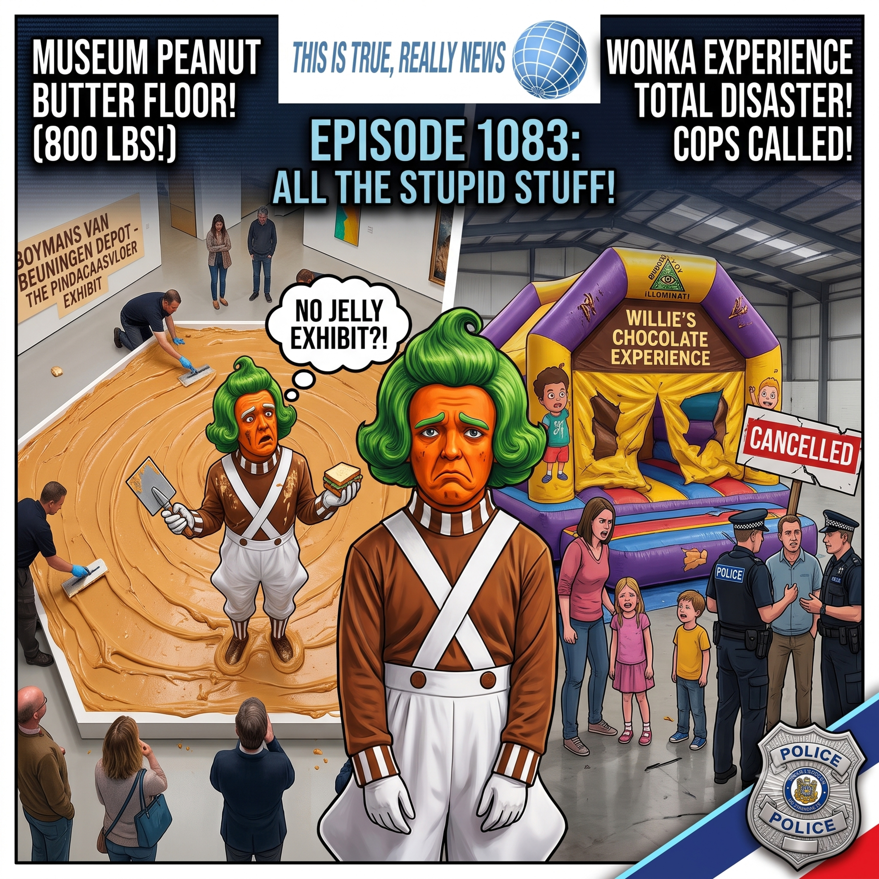 Willy Wonka’s Scam, Peanut Butter Art & the $3k Shock Suit | This is True Really News Ep 1083 episode artwork