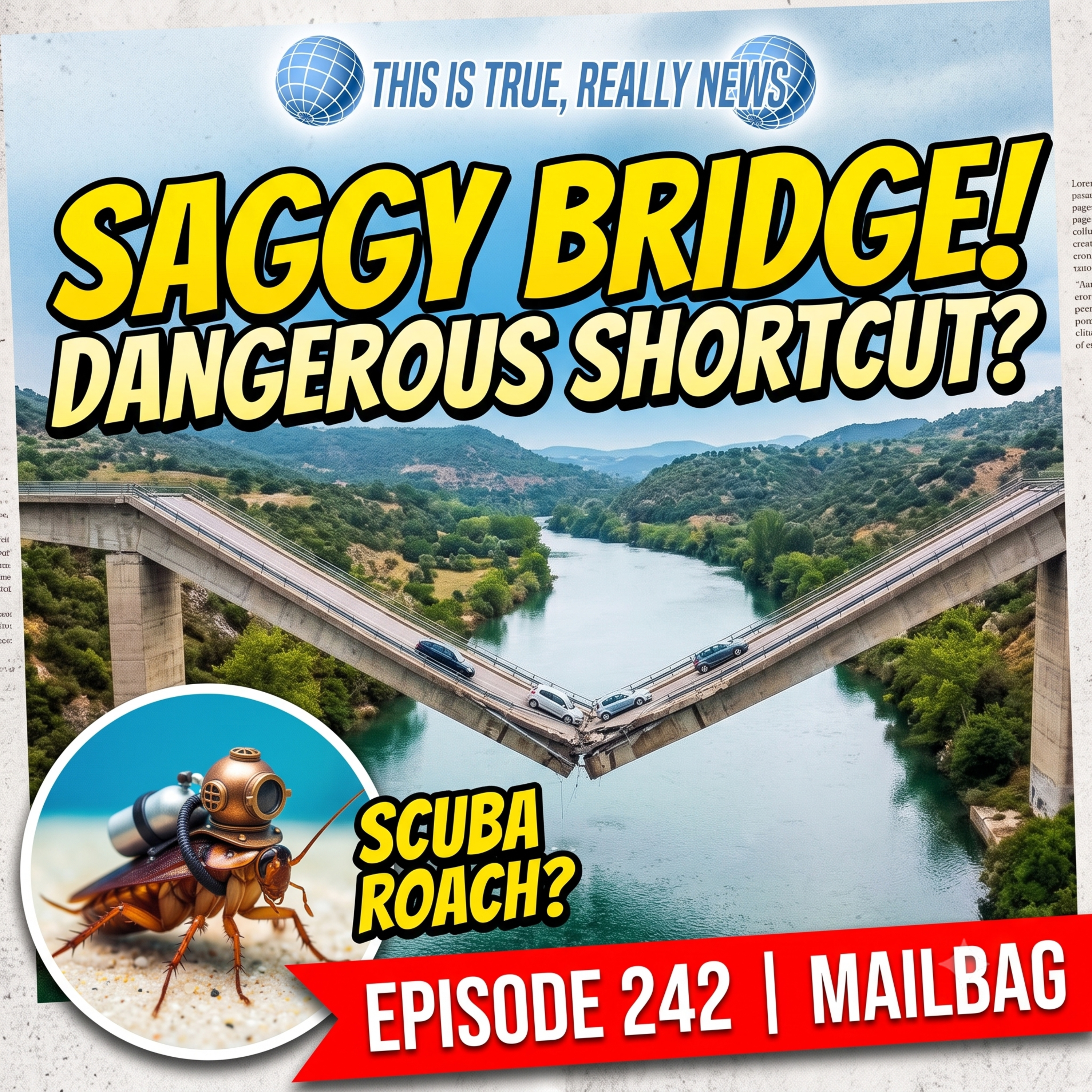 Scuba Cockroaches & Buying "Fallopian Tubes" This is True Really News Mailbag Ep 242 episode artwork