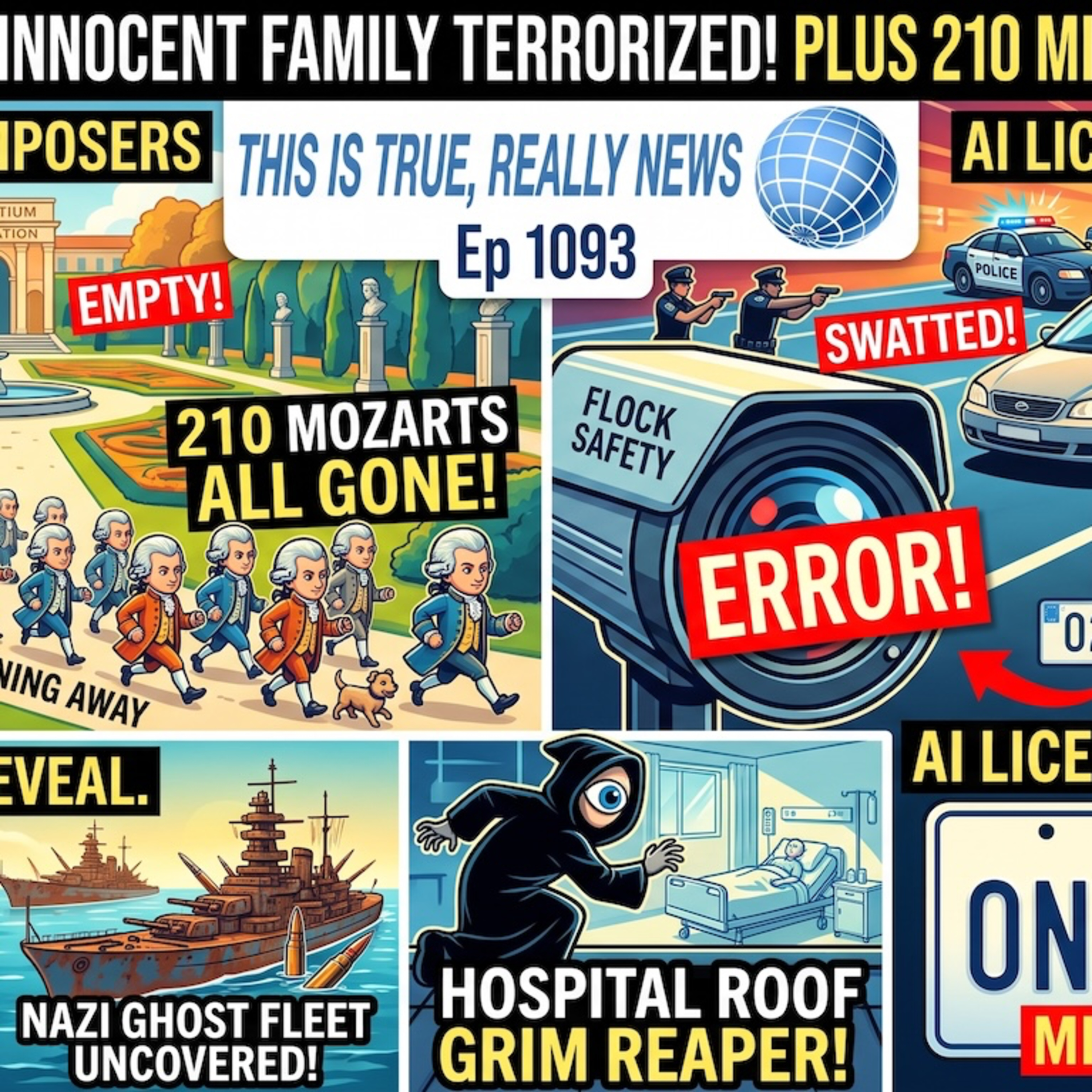 AI Police Fails, Stolen Mozarts & The Hospital Grim Reaper | This is True Really News Ep 1093 episode artwork