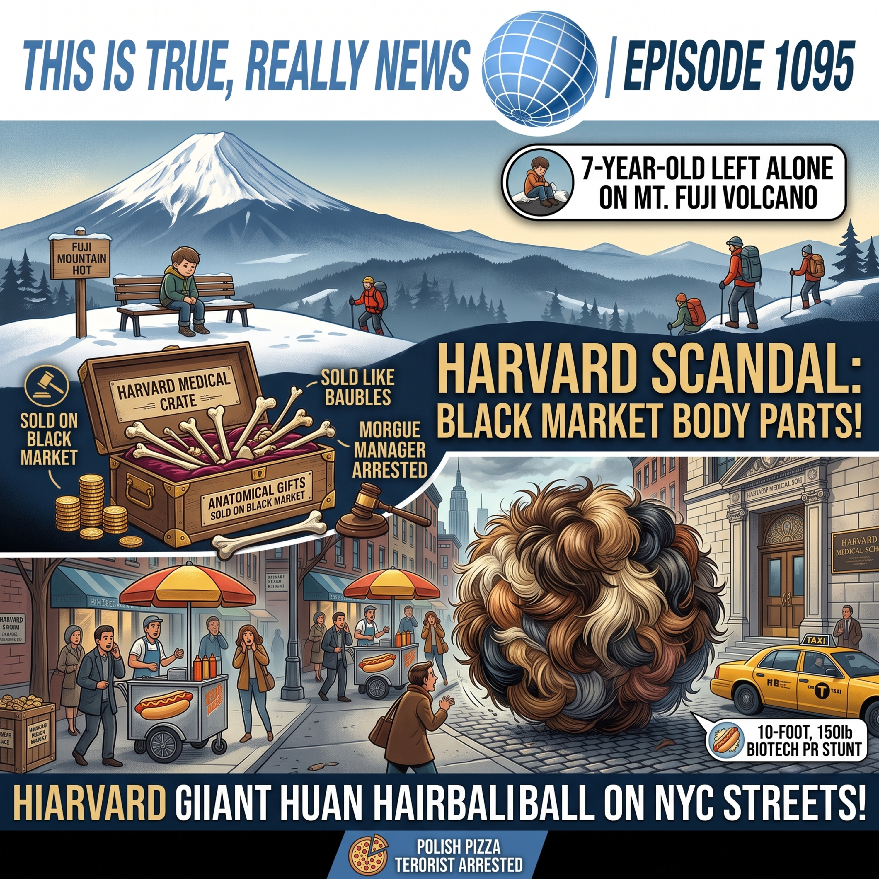 Harvard Medical Scandal, Pizza Stalkers & Giant Hairballs | Ep 1095 episode artwork