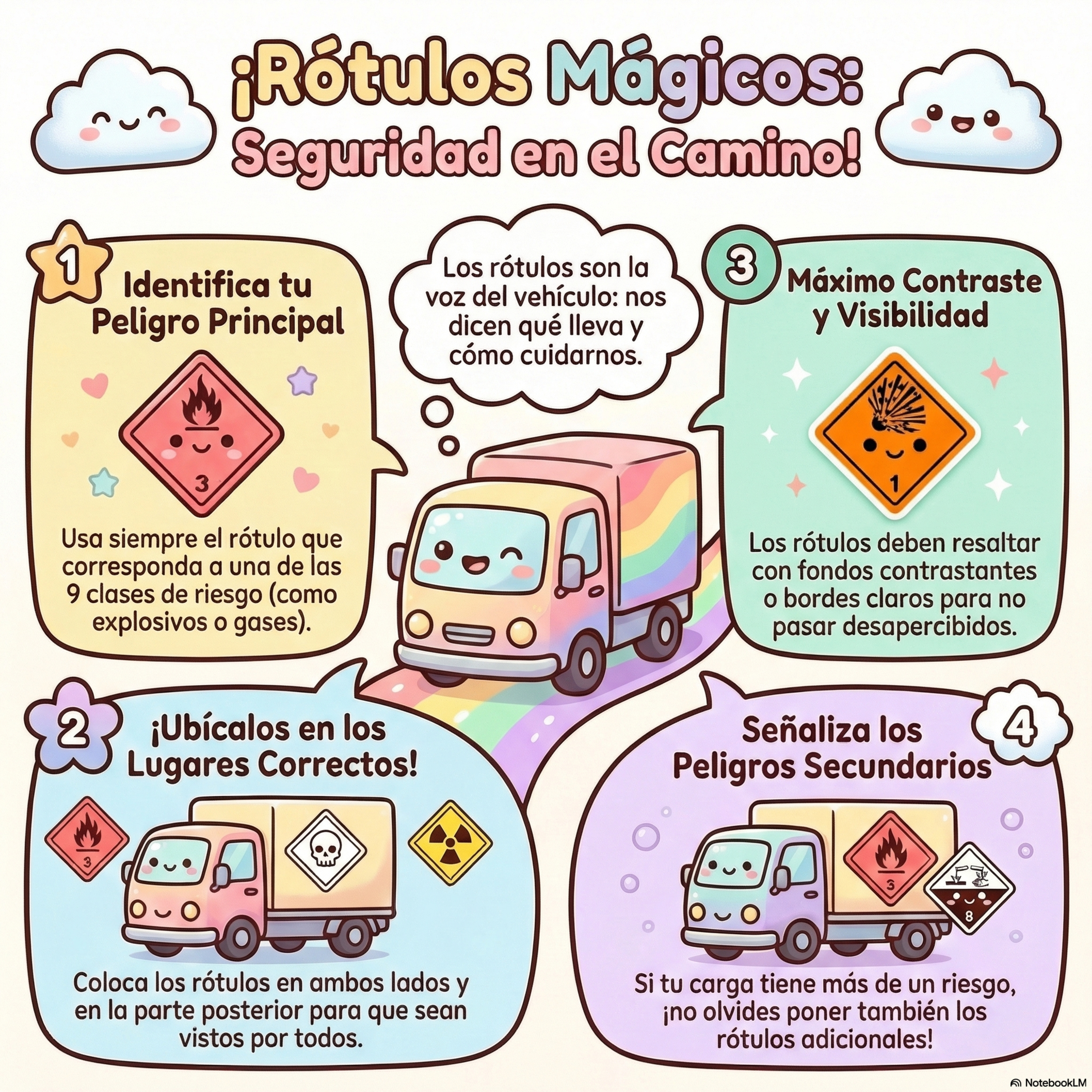 62)Rótulos de seguridad para vehículos que transportan materiales y/o residuos peligrosos
