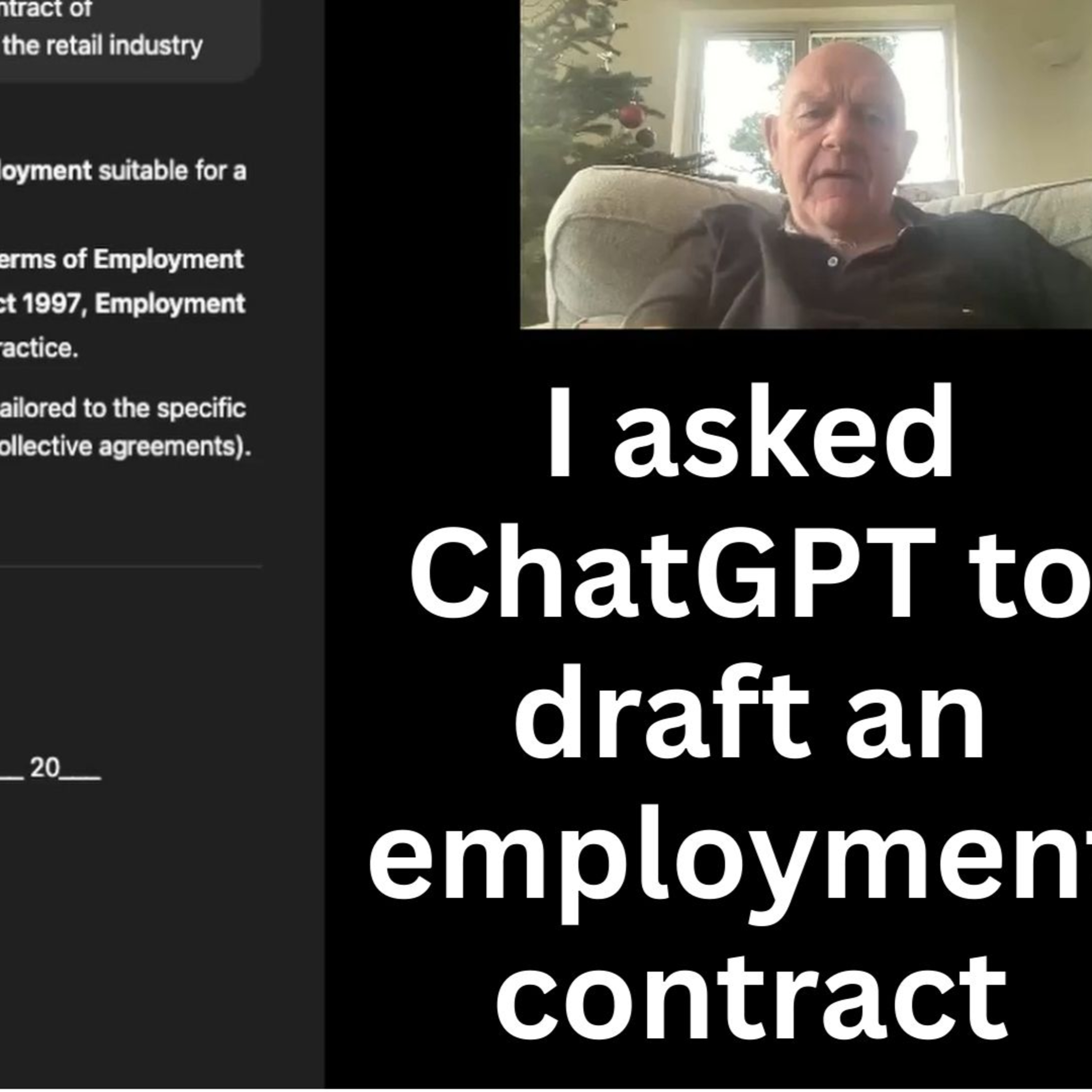 I asked ChatGPT to draft an employment contract for a middle manager in the retail industry EP#795