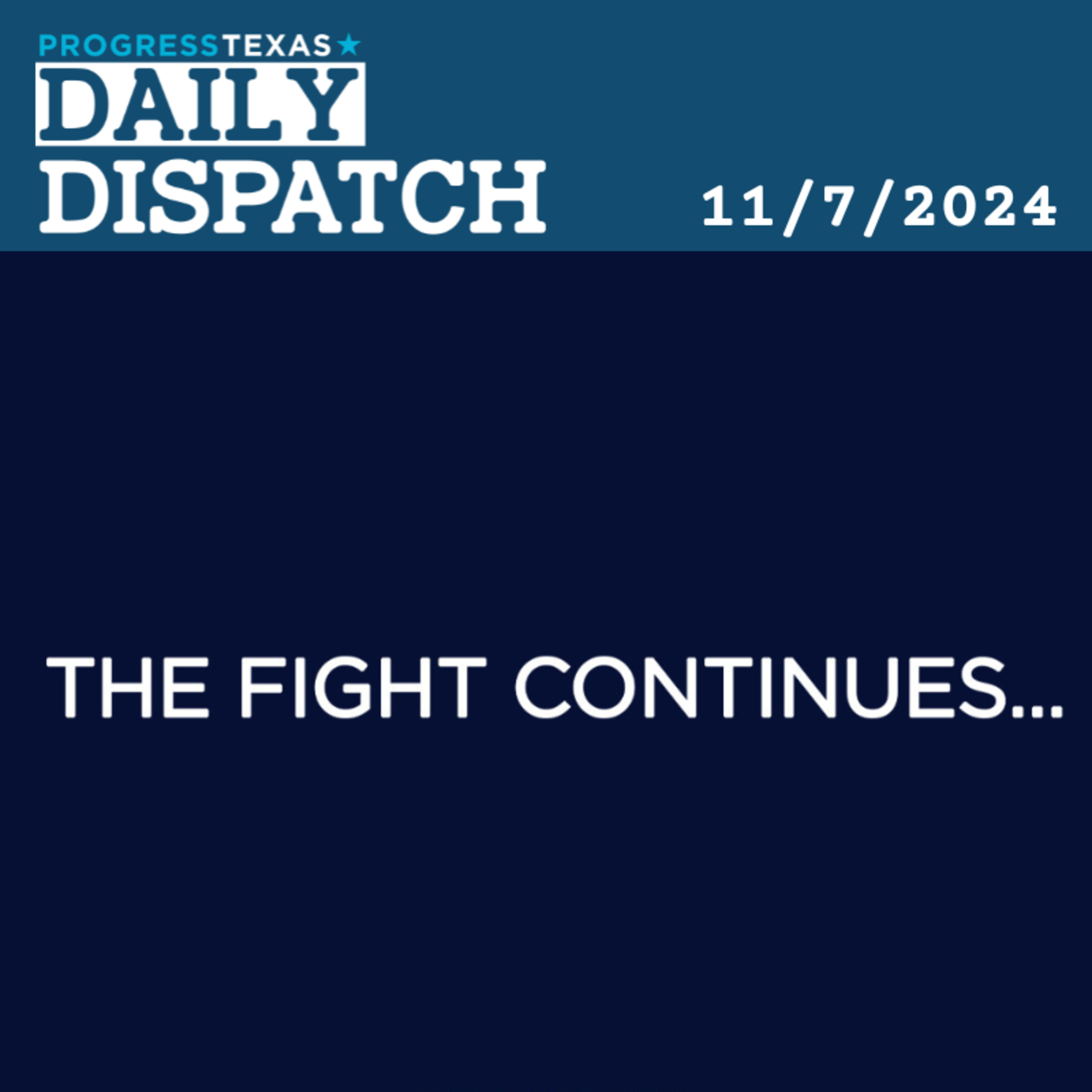 Daily Dispatch 11/7/24: Unpacking A Hard Loss, How To Move Forward, And More episode artwork