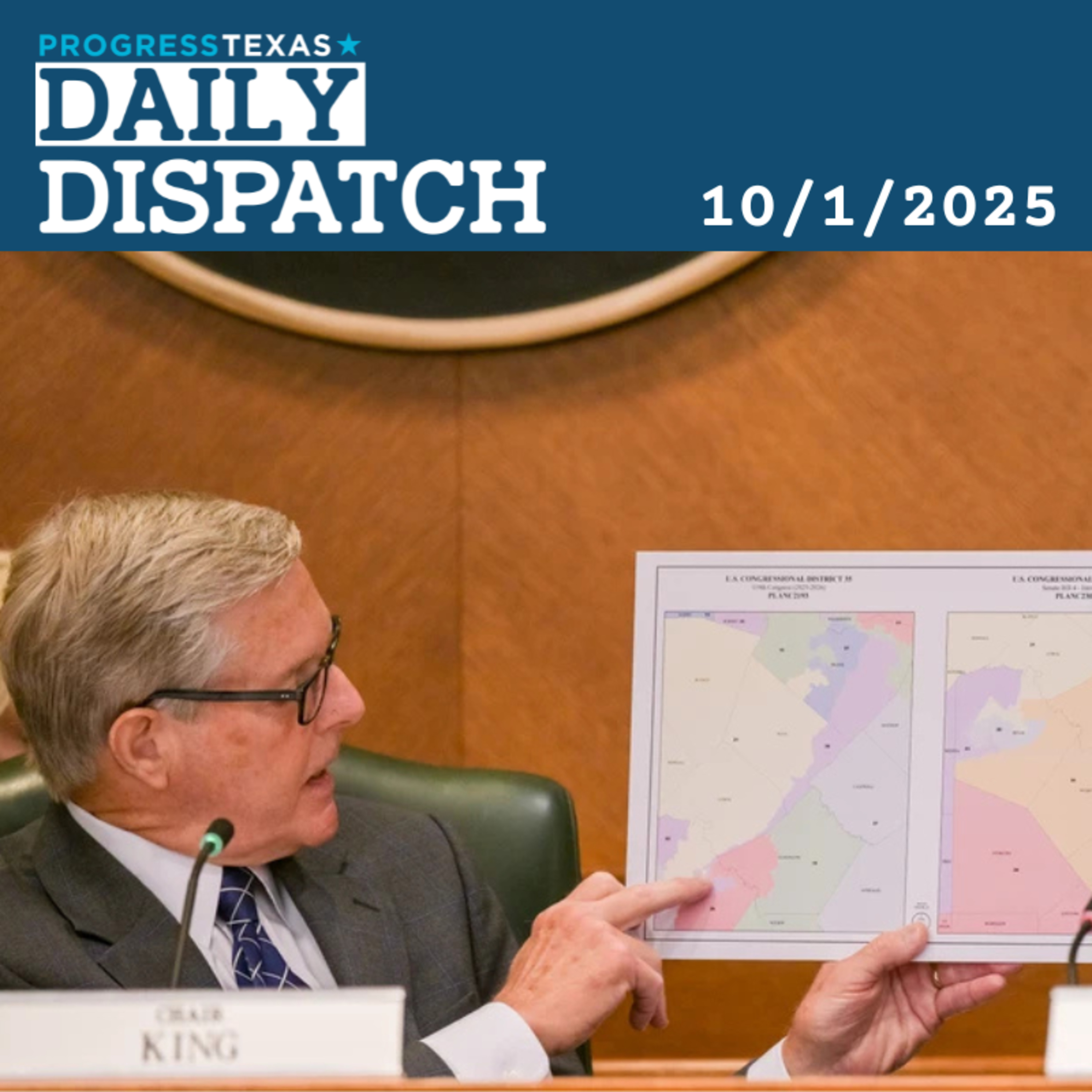 Daily Dispatch 10/1/25: Federal Shutdown And Texas Map Trial Begin, and More