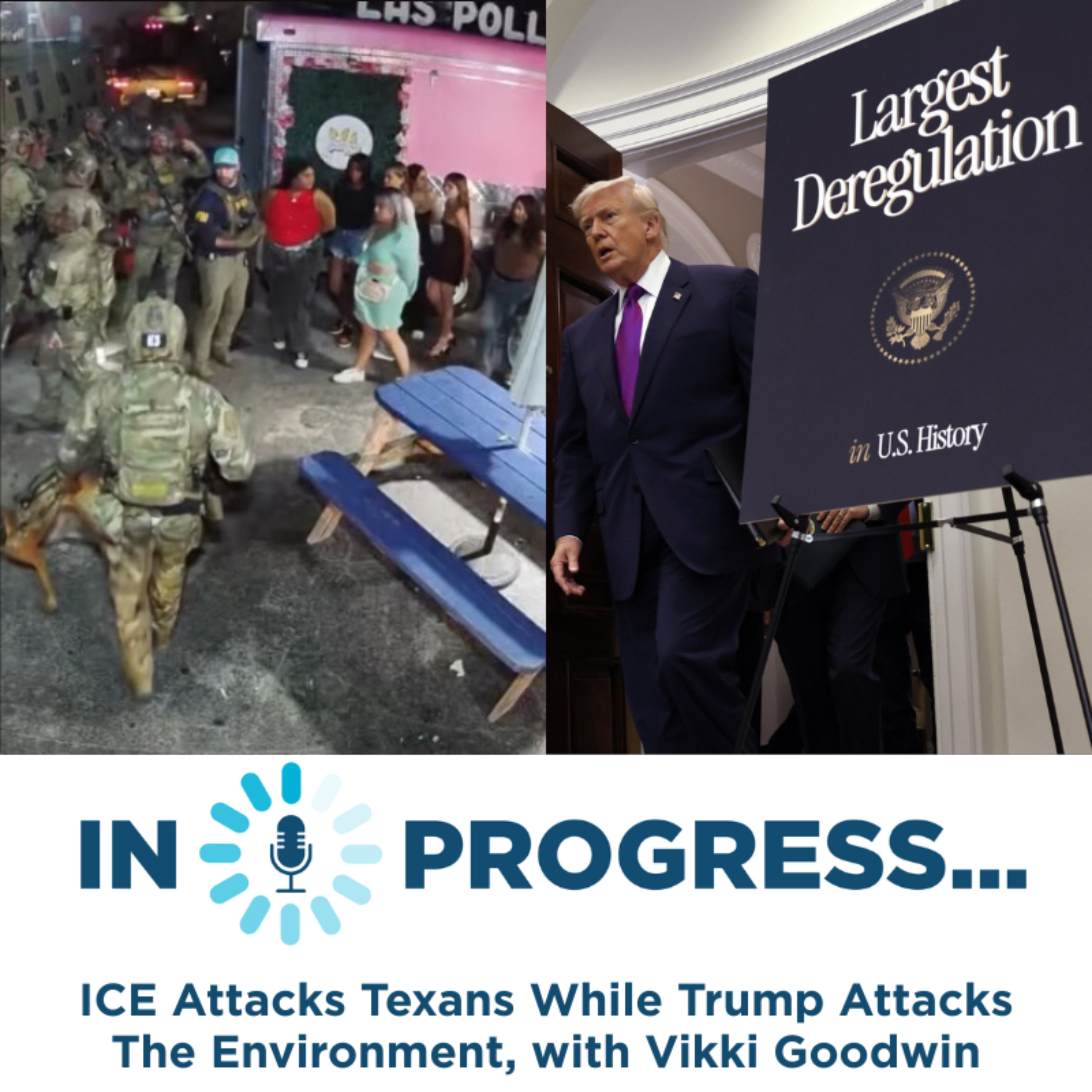 In Progress: ICE Attacks Texans While Trump Attacks The Environment, with Vikki Goodwin episode artwork
