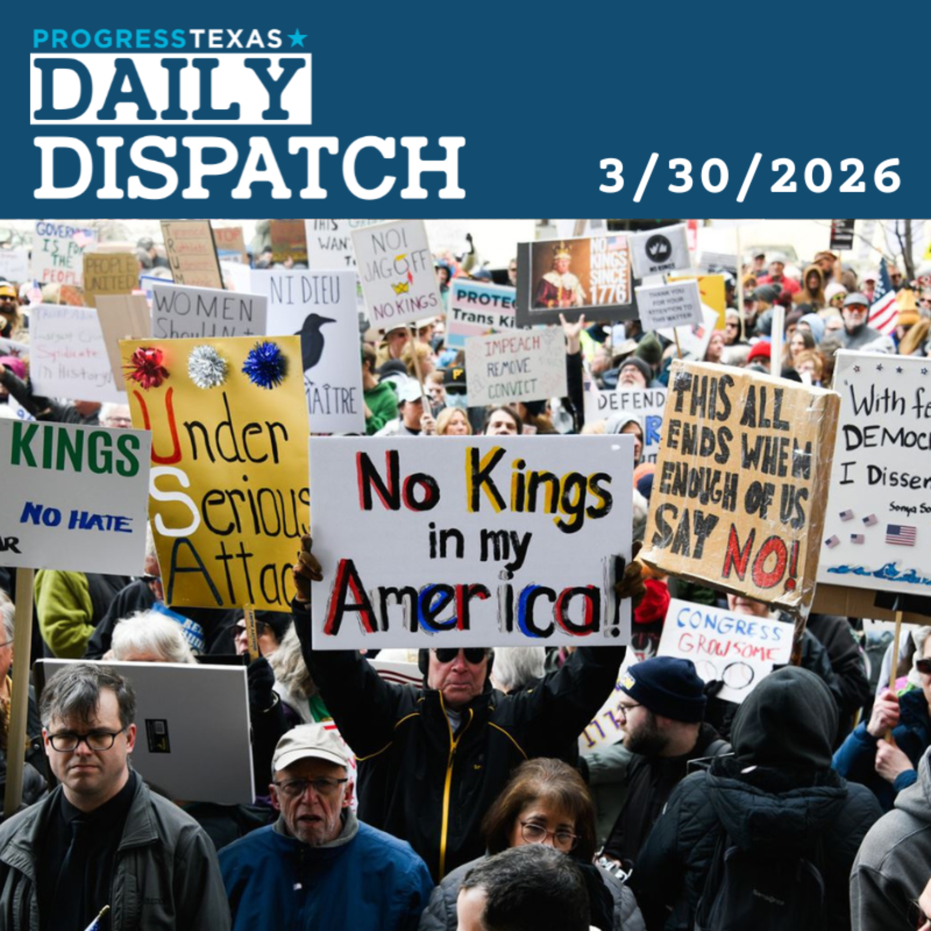 Daily Dispatch 3/30/26: Record-Setting No Kings III Confirms Building Wave Against Trump, and More episode artwork