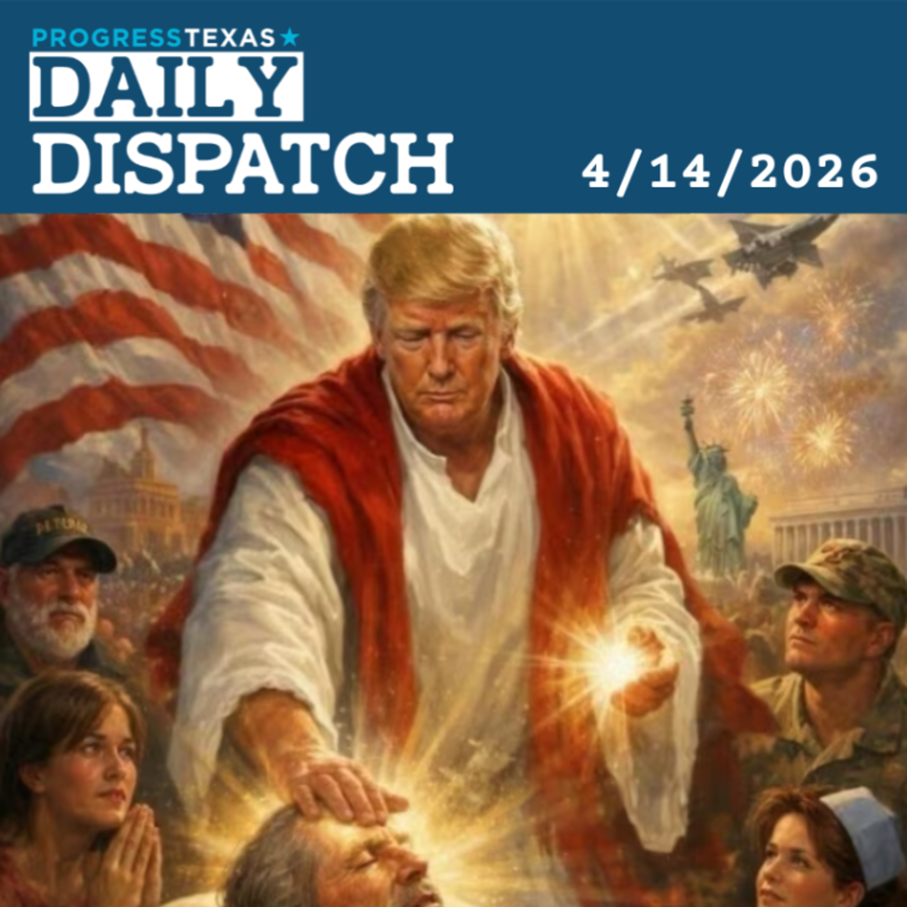 Daily Dispatch 4/14/26: Texas GOP Silent On Blasphemous Trump Jesus Meme, And More episode artwork