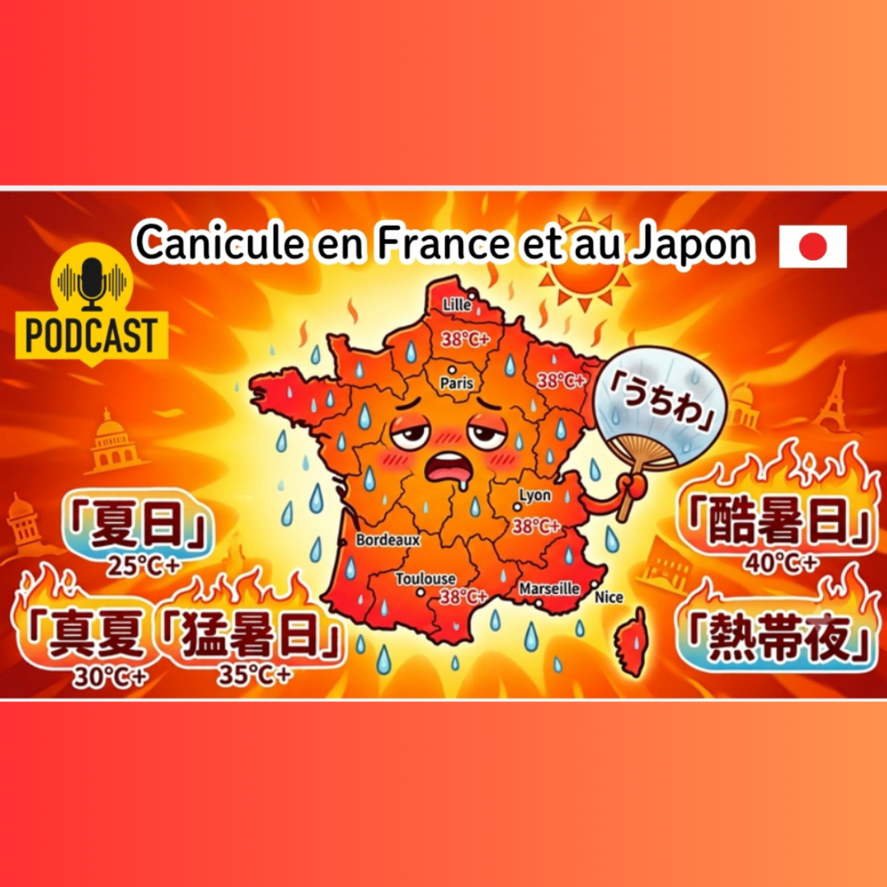 #6-7 JLPT N4 日本語Podcast : Vocabulaire de la chaleur en japonais: