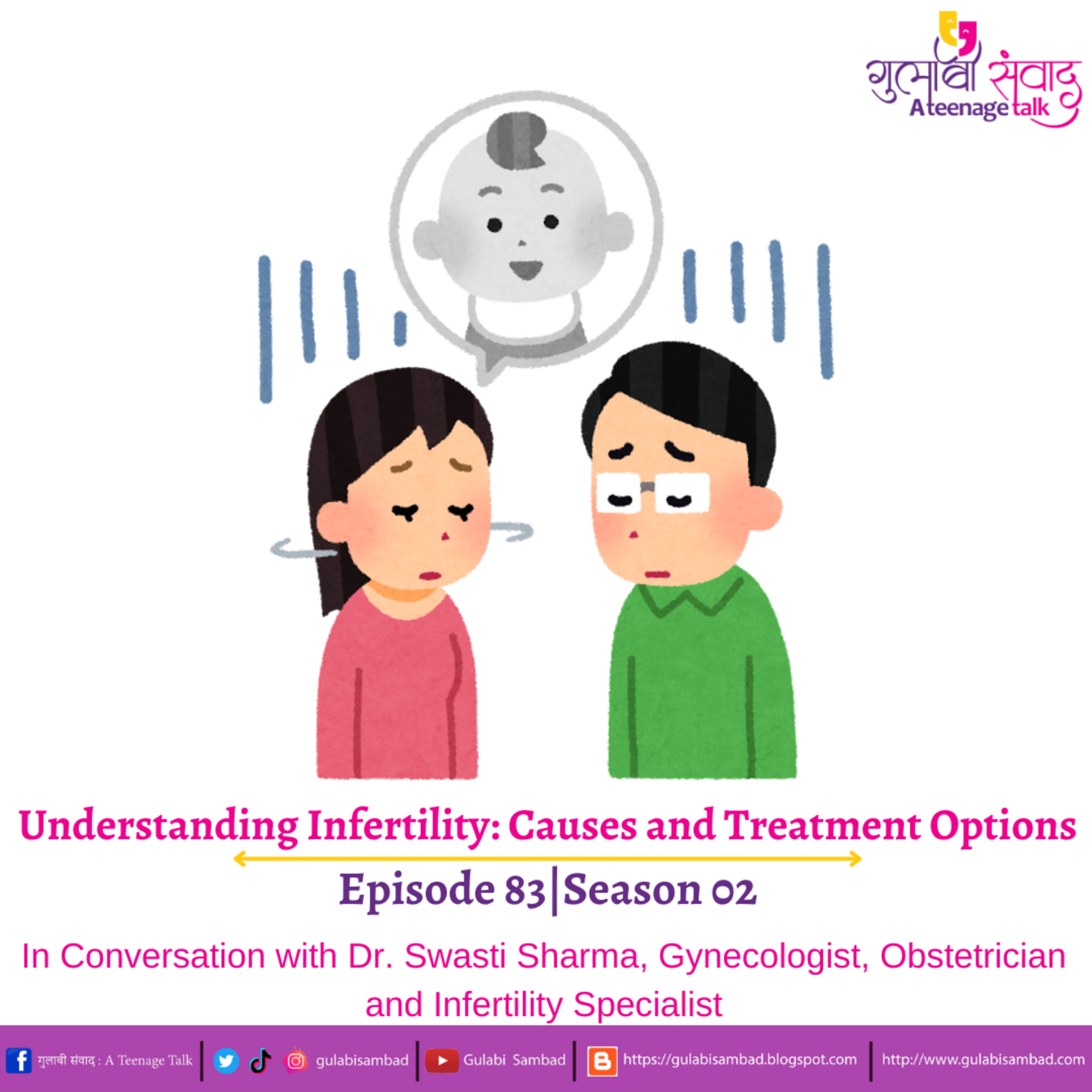 Episode 83, Season 02, Understanding Infertility: Causes and Treatment Options, Podcast Gulabi Sambad episode artwork