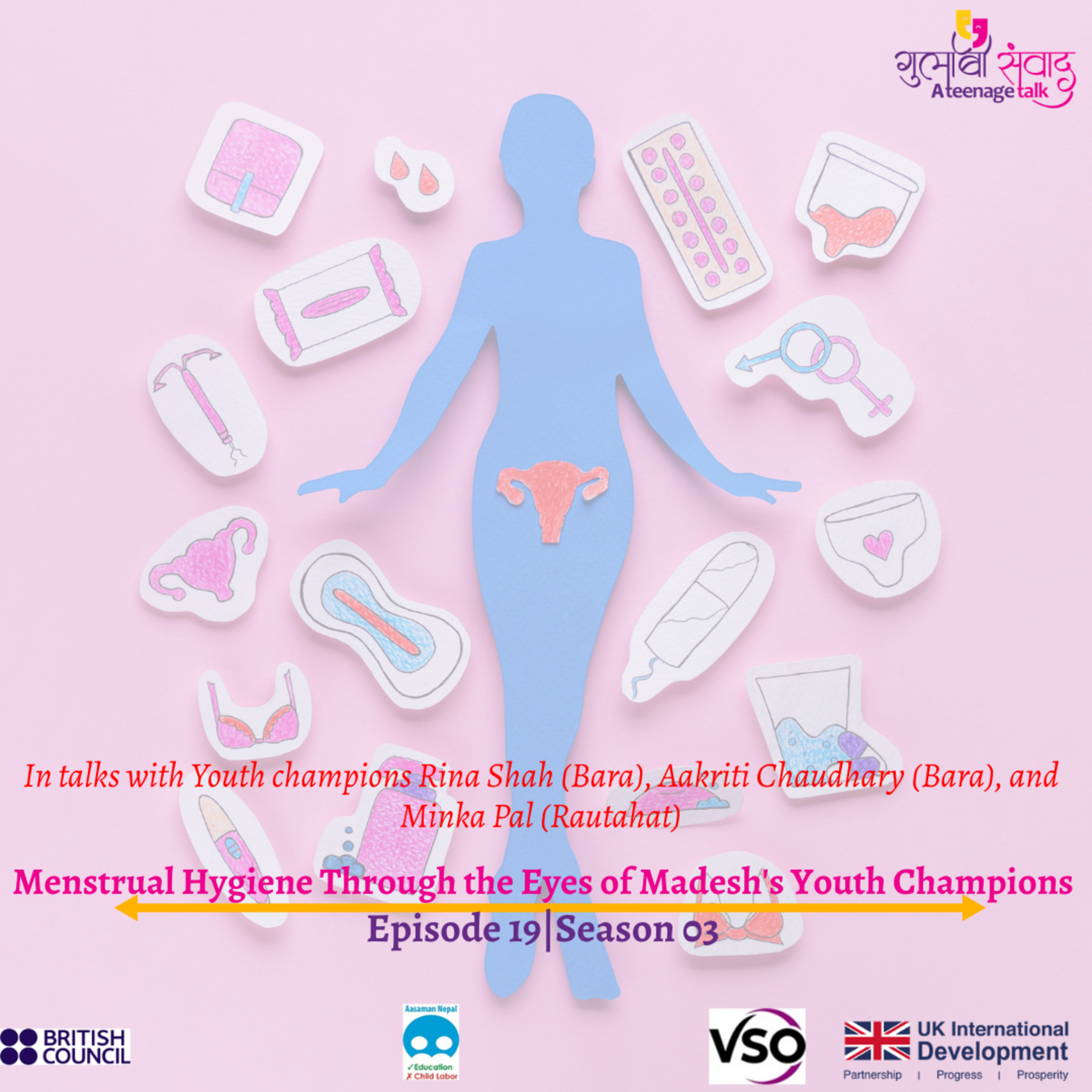 Episode 19, Season 03, Menstrual Hygiene Through the Eyes of Madesh's Youth Champions, Podcast Gulabi Sambad episode artwork