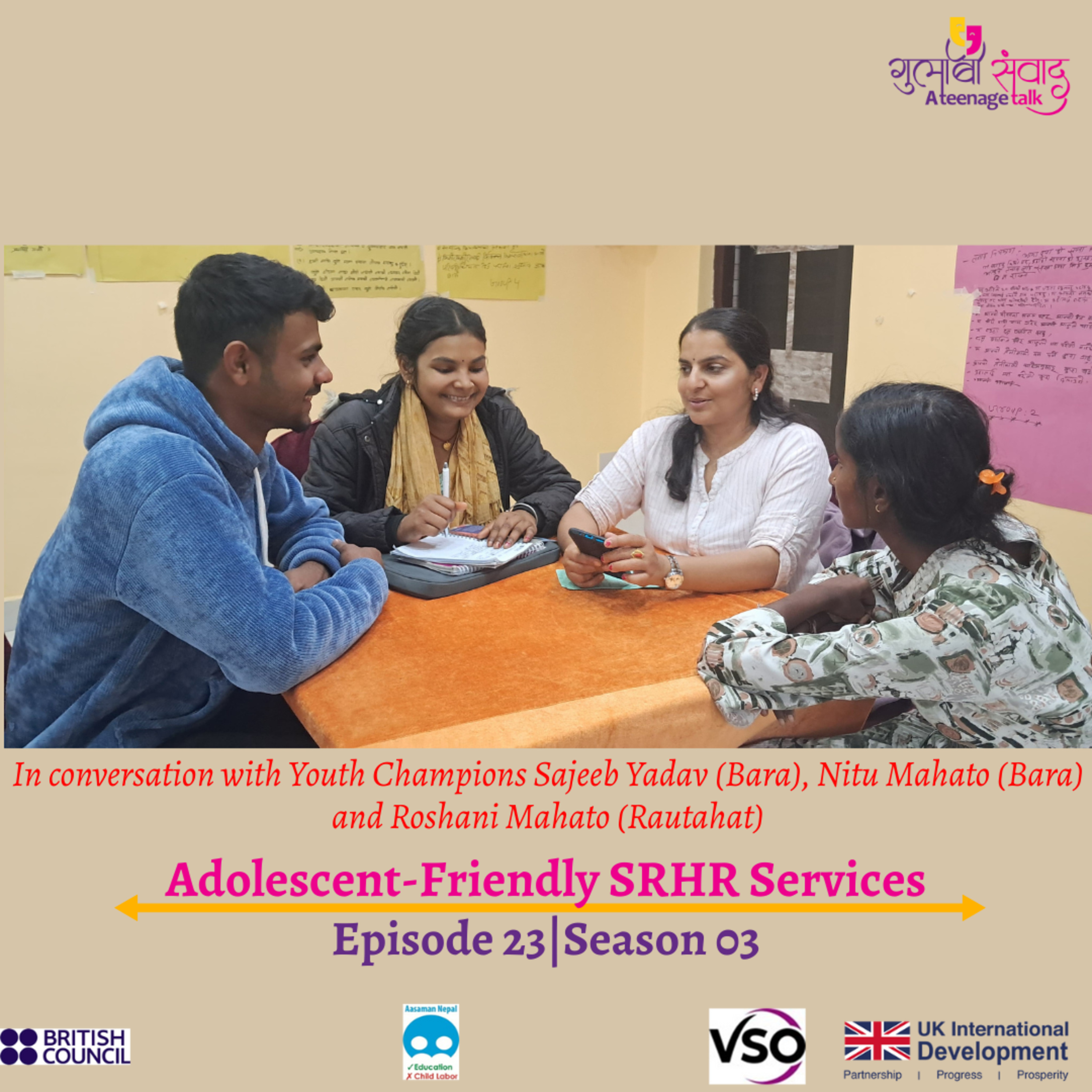 Episode 23, Season 03, Adolescent Friendly SRHR Services, Podcast Gulabi Sambad episode artwork