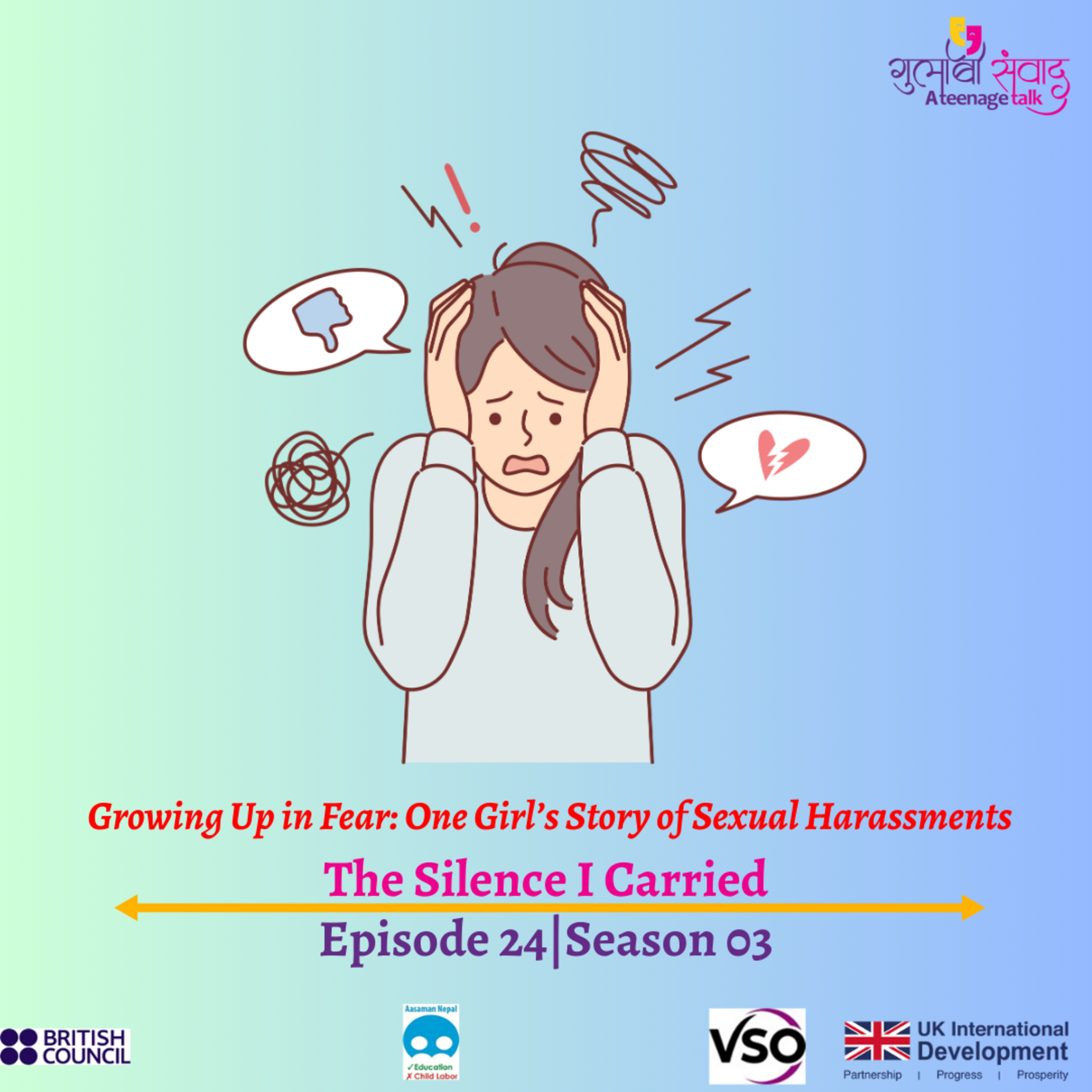 Episode 24, Season 03, The Silence I Carried, Podcast Gulabi Sambad episode artwork