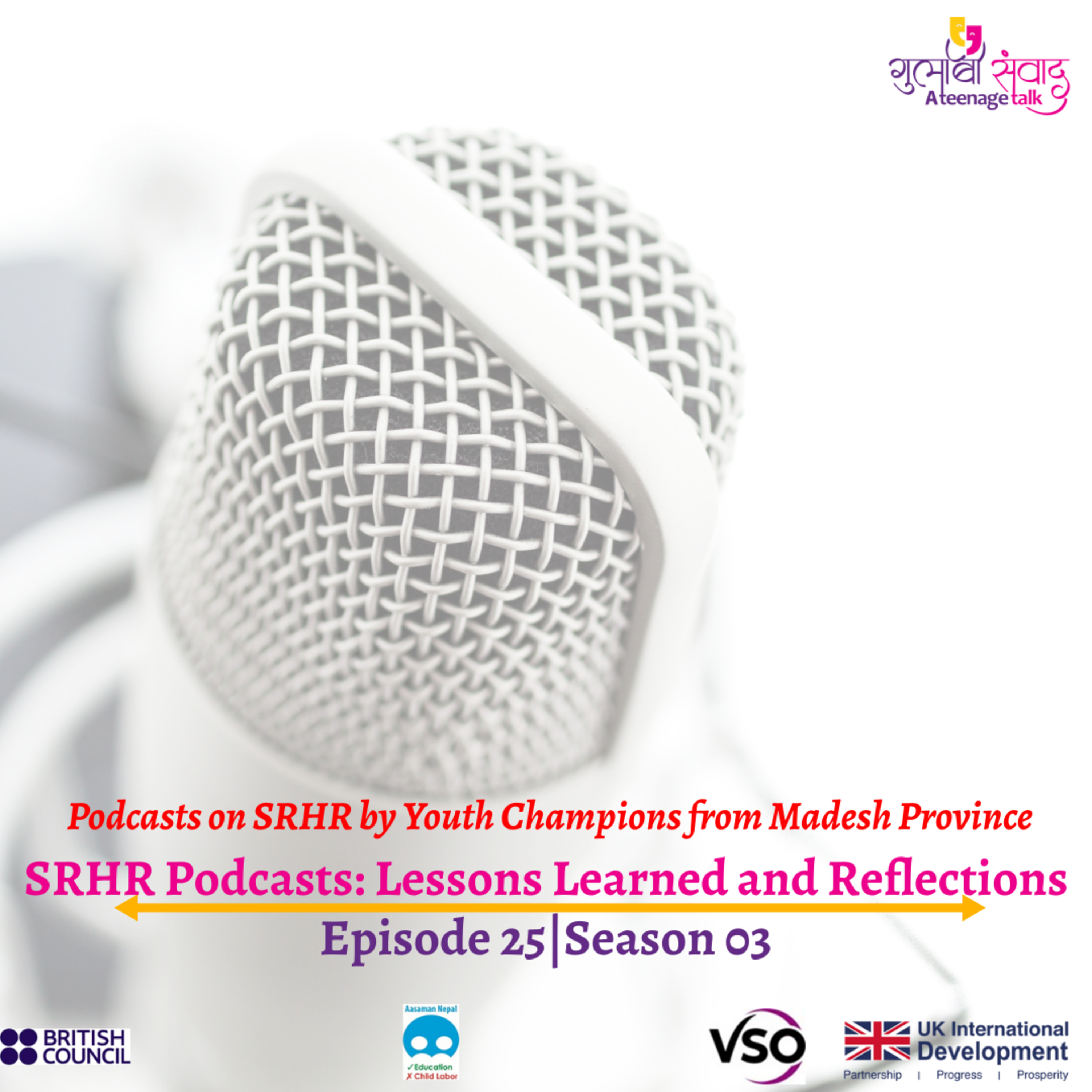 Episode 25, Season 03, SRHR Podcasts: Lessons Learned and Reflections, Podcast Gulabi Sambad episode artwork