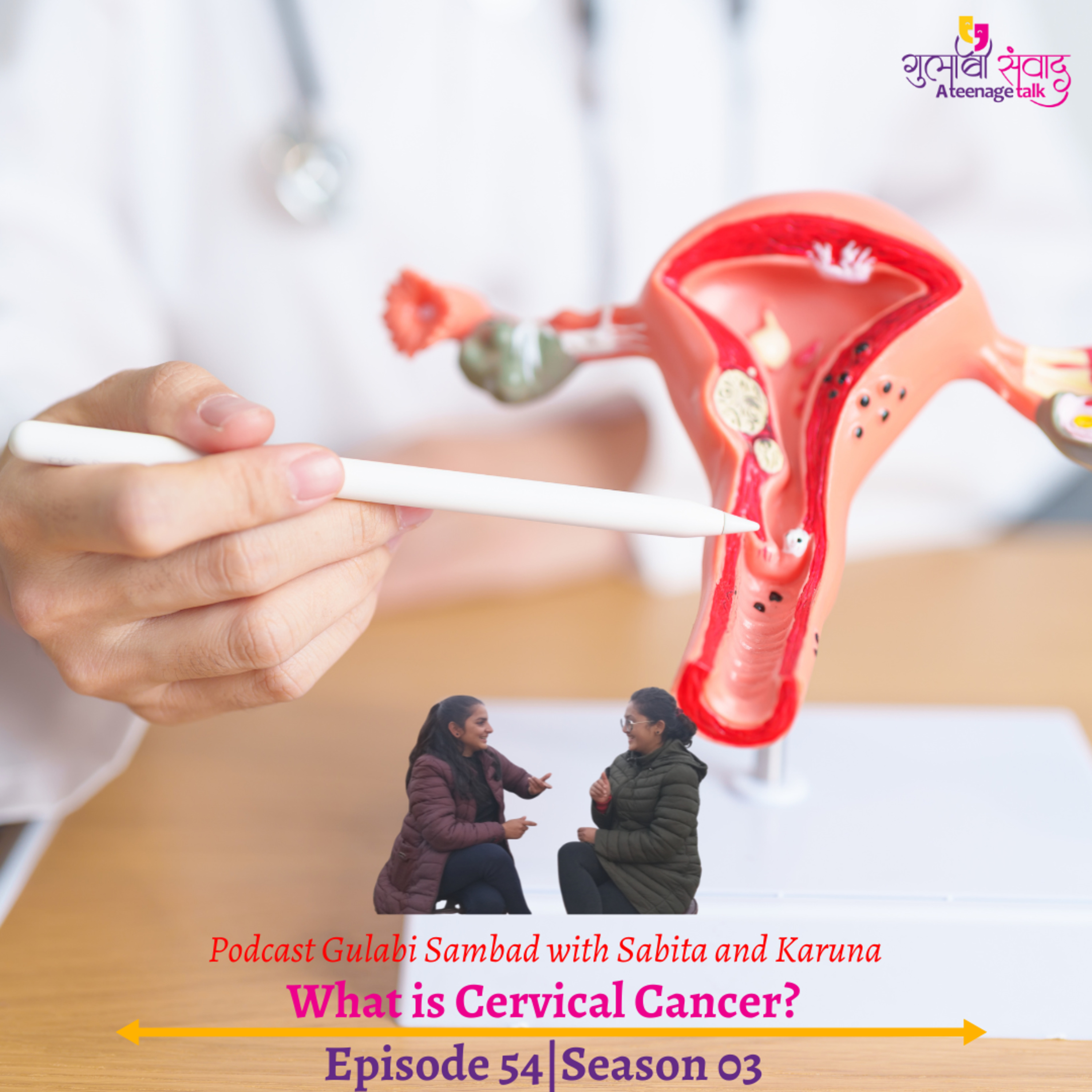 Episode 55, Season 03, Cervical Cancer, Podcast Gulabi Sambad episode artwork